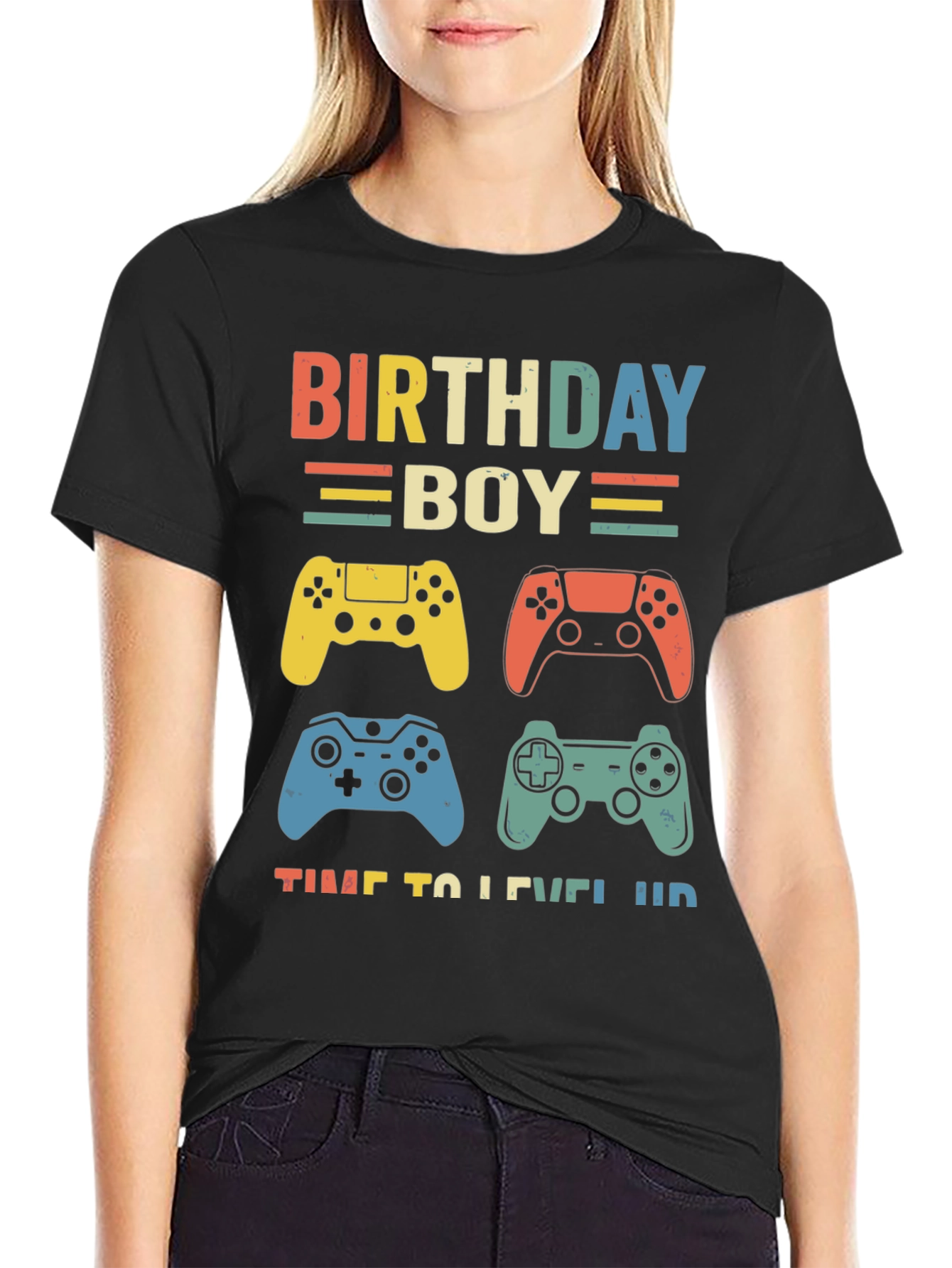 Birthday Boy Gamer T-Shirt - Level Up!