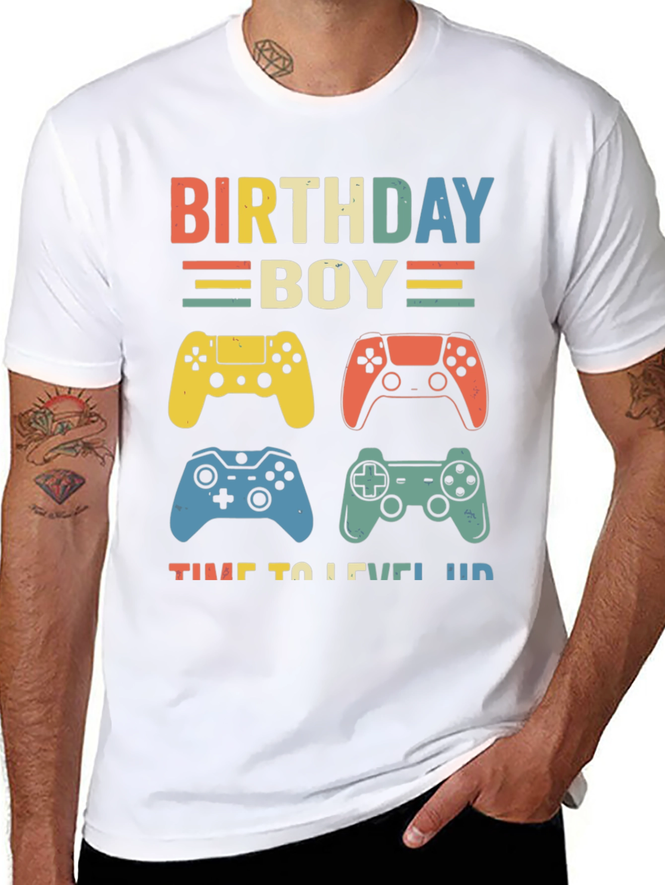 Birthday Boy Gamer T-Shirt - Level Up!