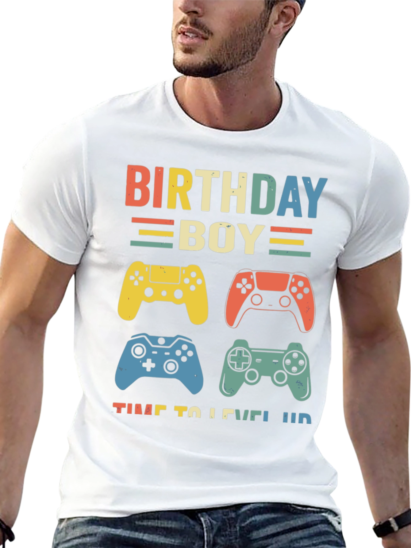 Birthday Boy Gamer T-Shirt - Level Up!