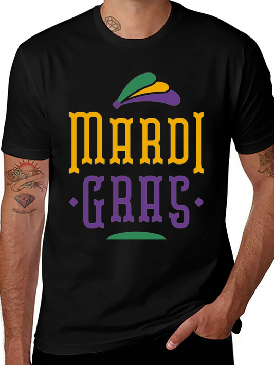 Mardi Gras Graphic Tee - Black