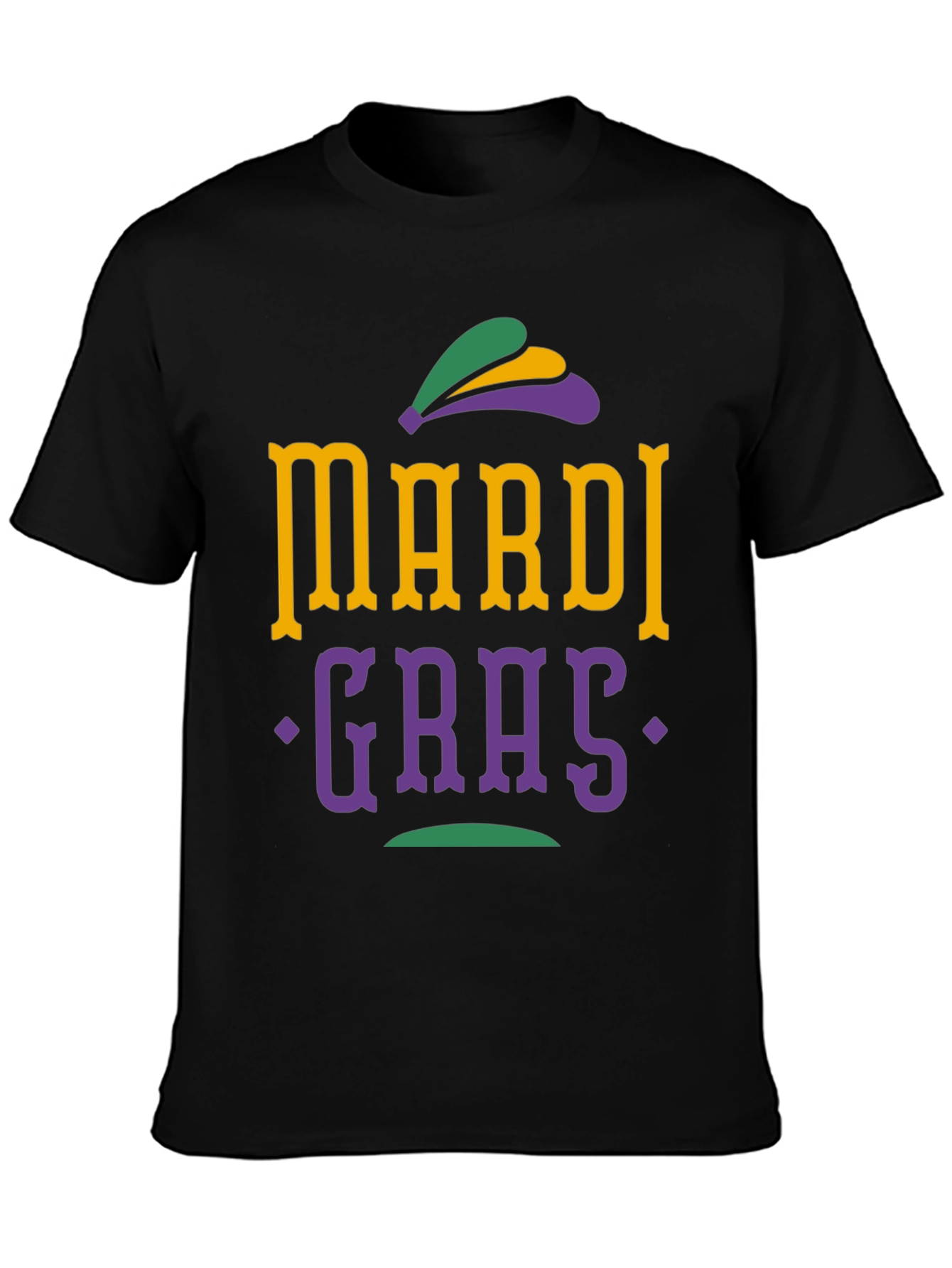 Mardi Gras Graphic Tee - Black