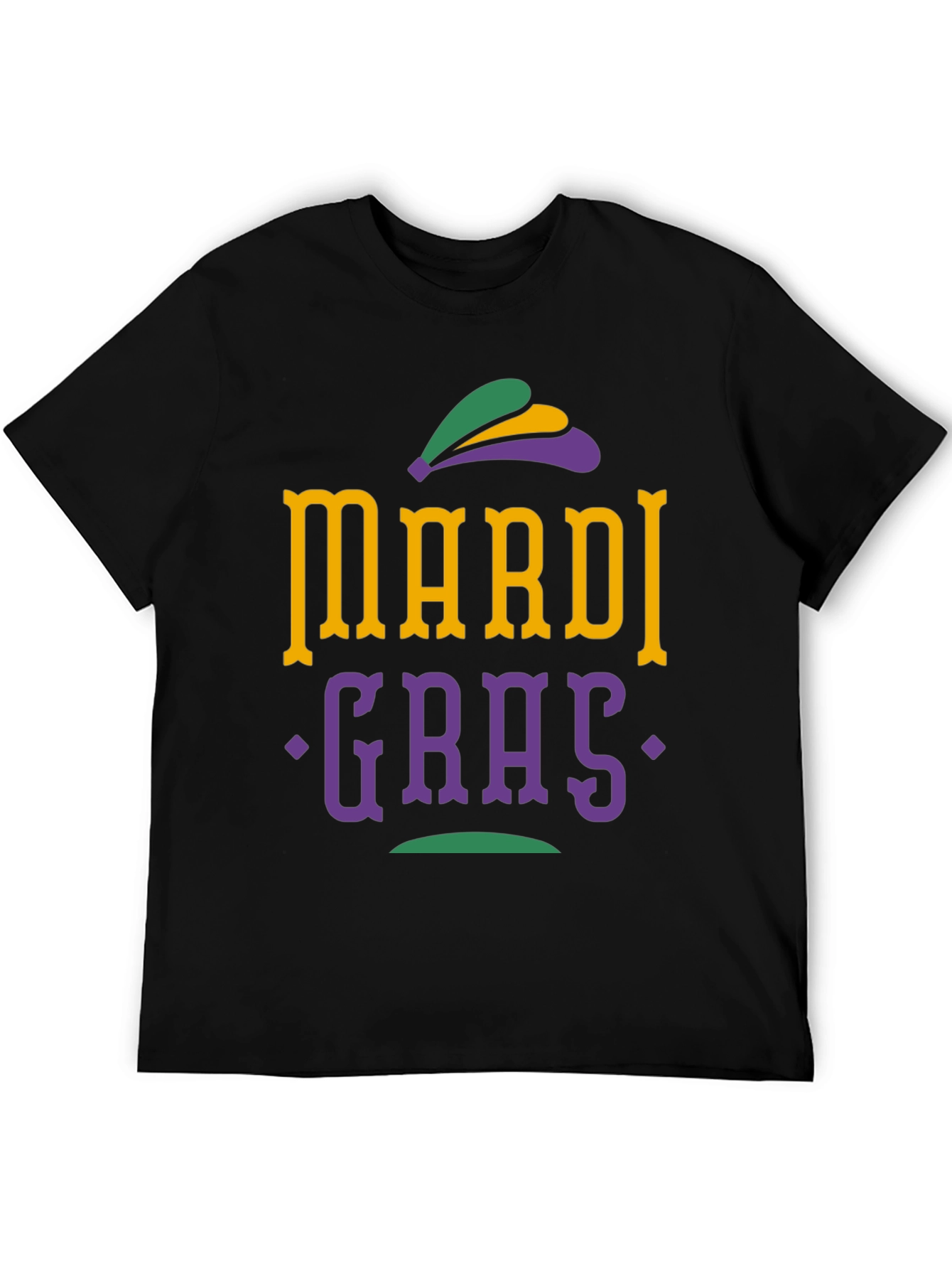Mardi Gras Graphic Tee - Black