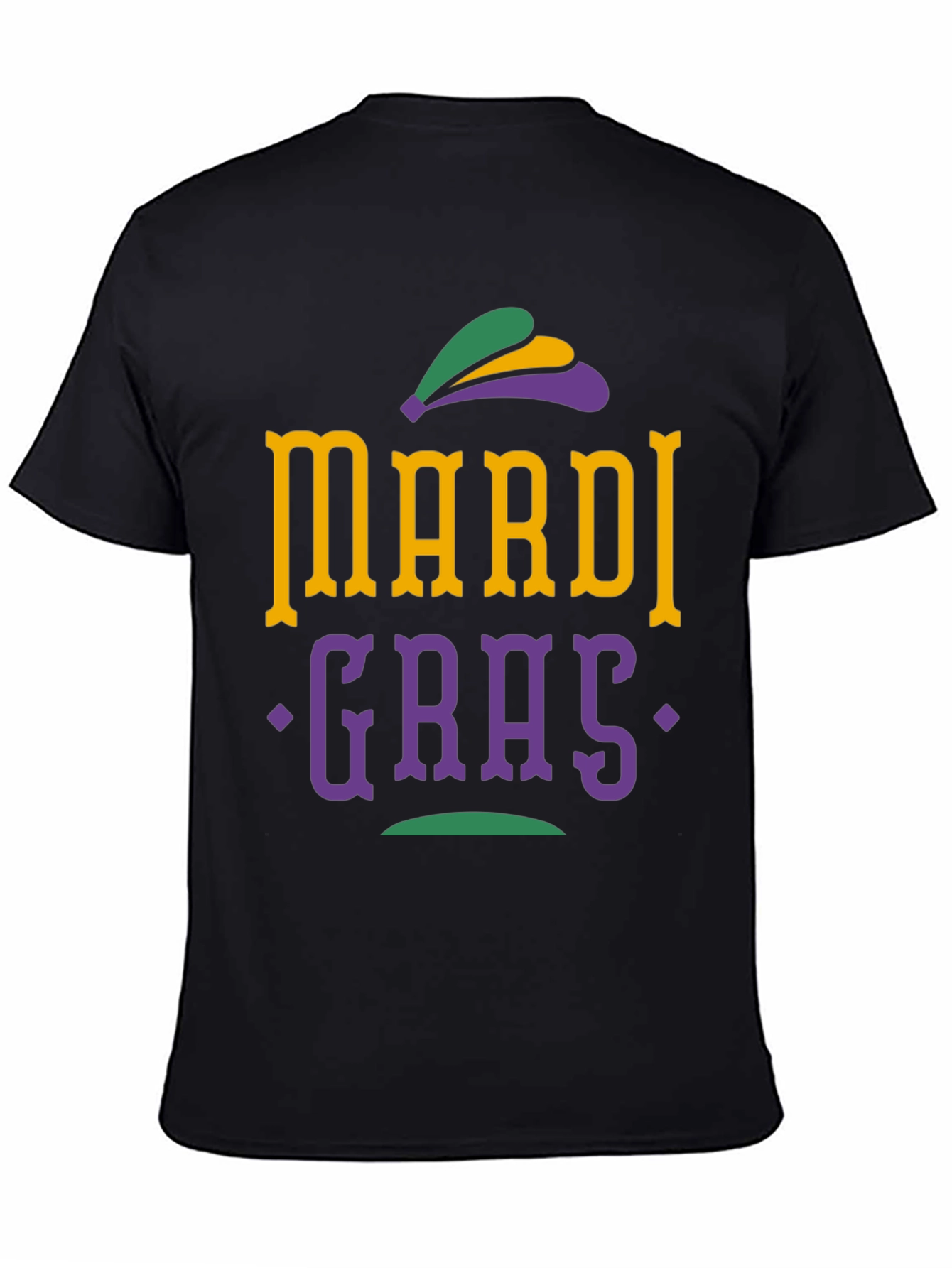 Mardi Gras Graphic Tee - Black
