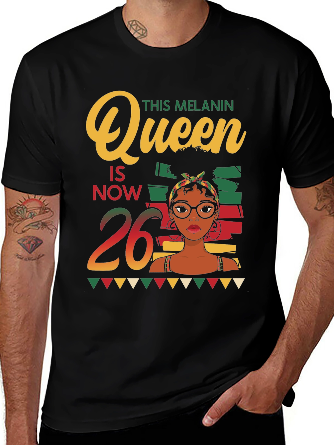 Melanin Queen 26th Birthday T-Shirt