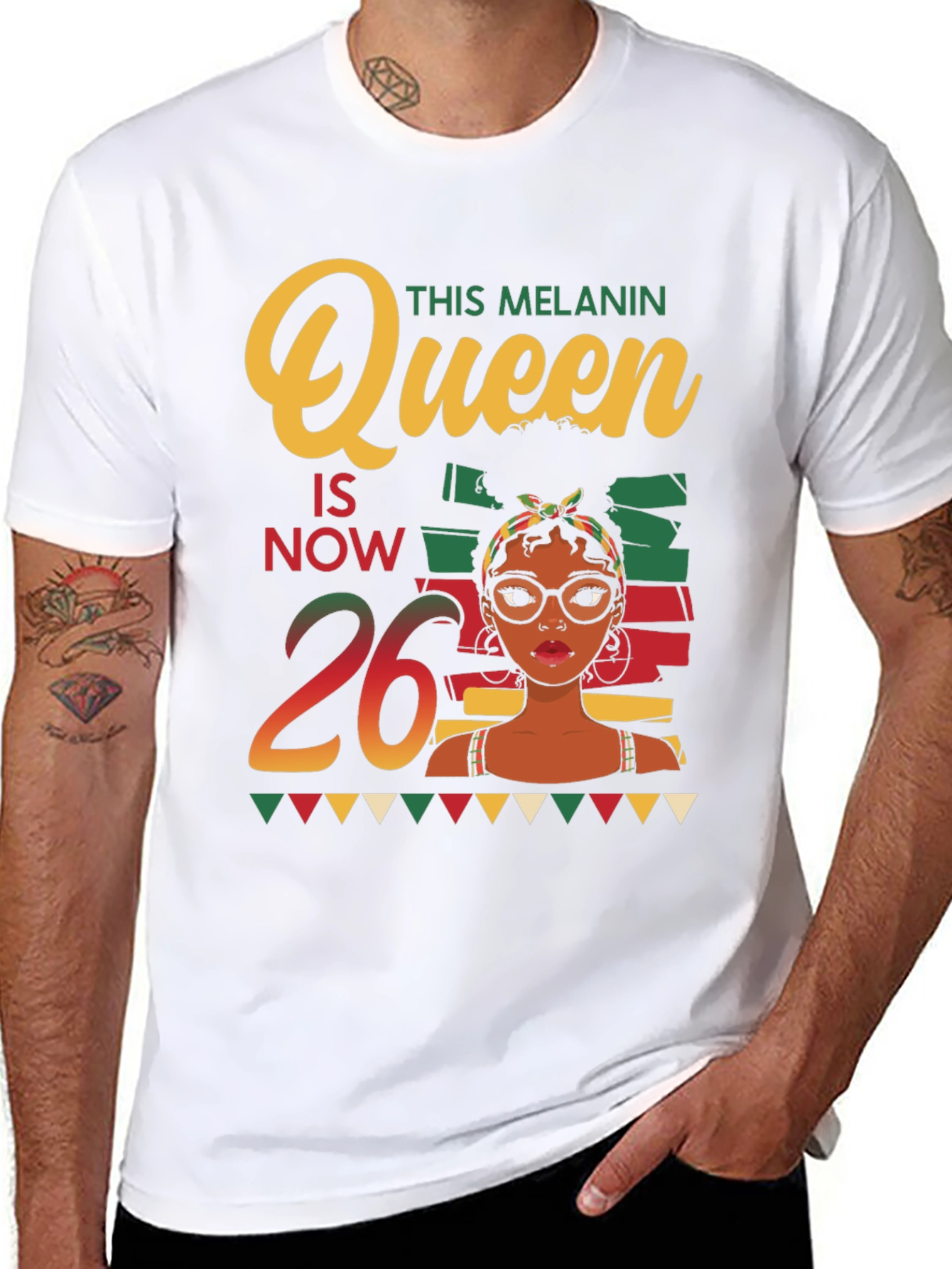 Melanin Queen 26th Birthday T-Shirt