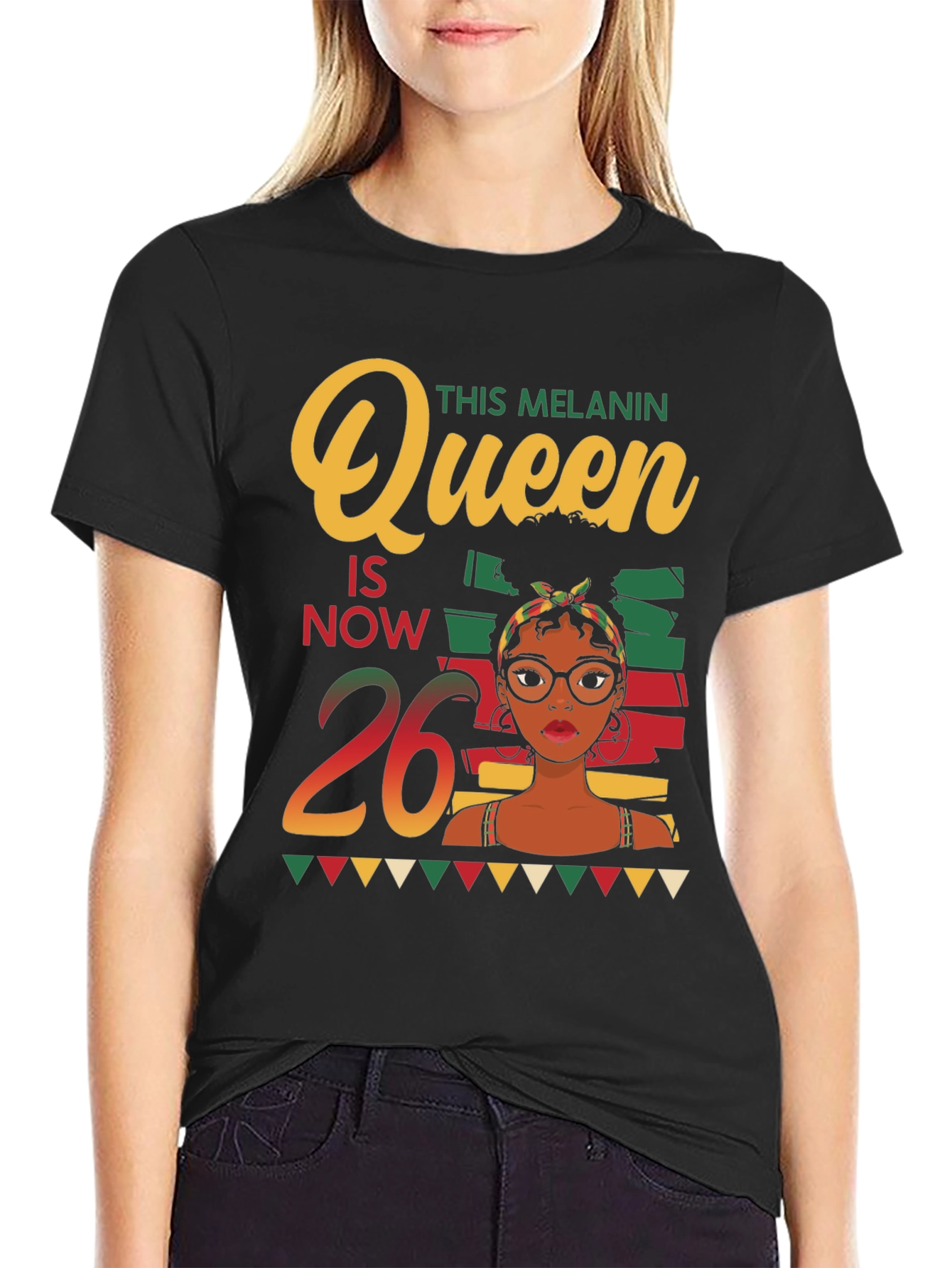 Melanin Queen 26th Birthday T-Shirt