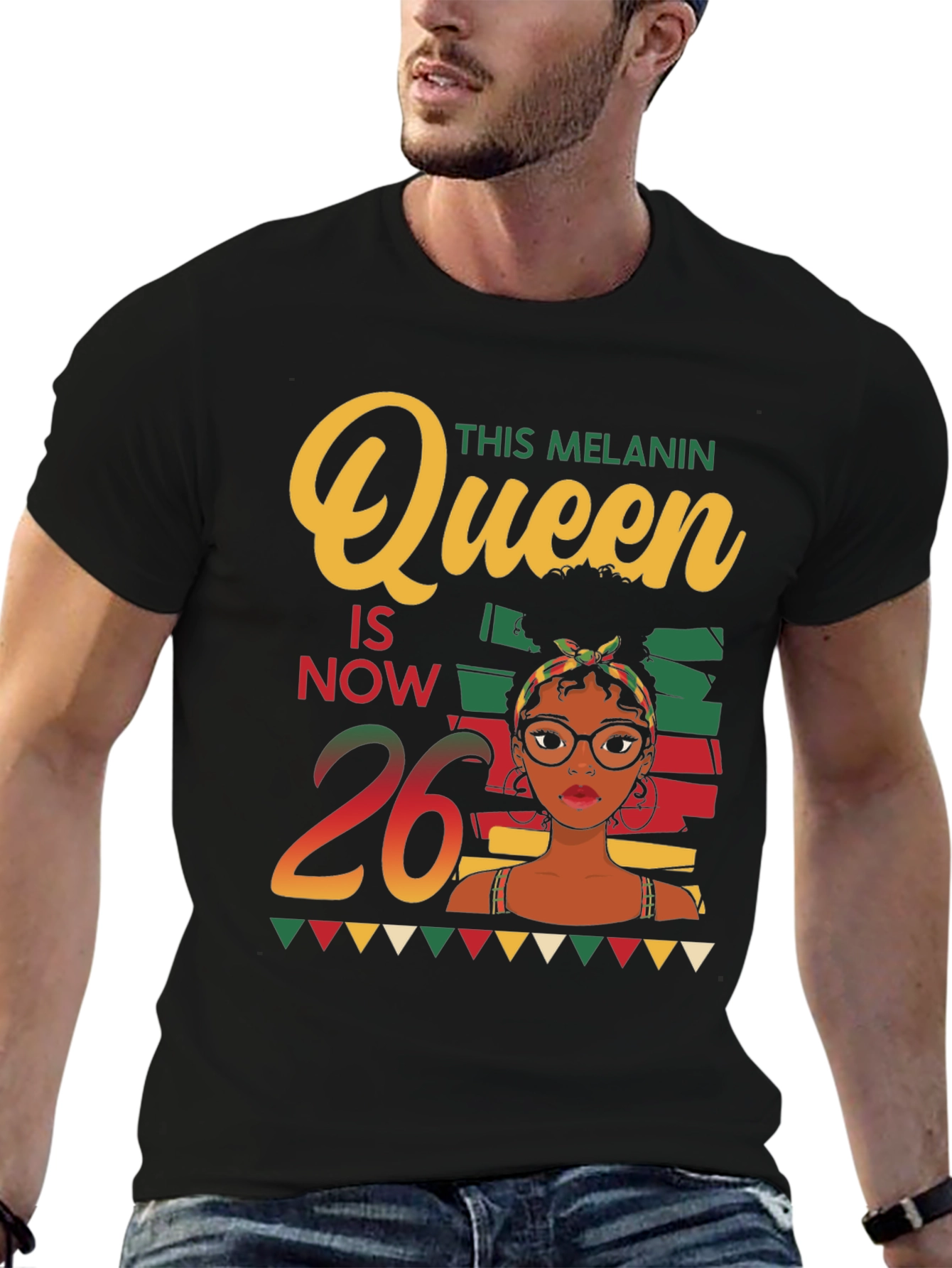 Melanin Queen 26th Birthday T-Shirt