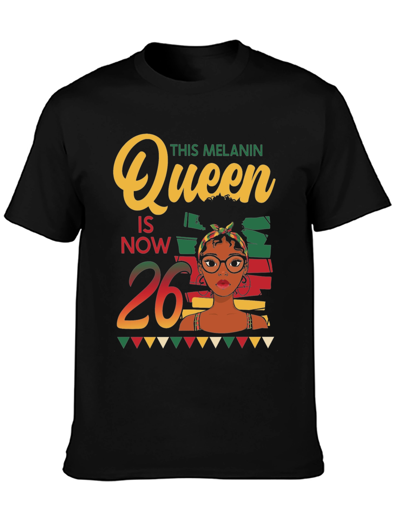 Melanin Queen 26th Birthday T-Shirt