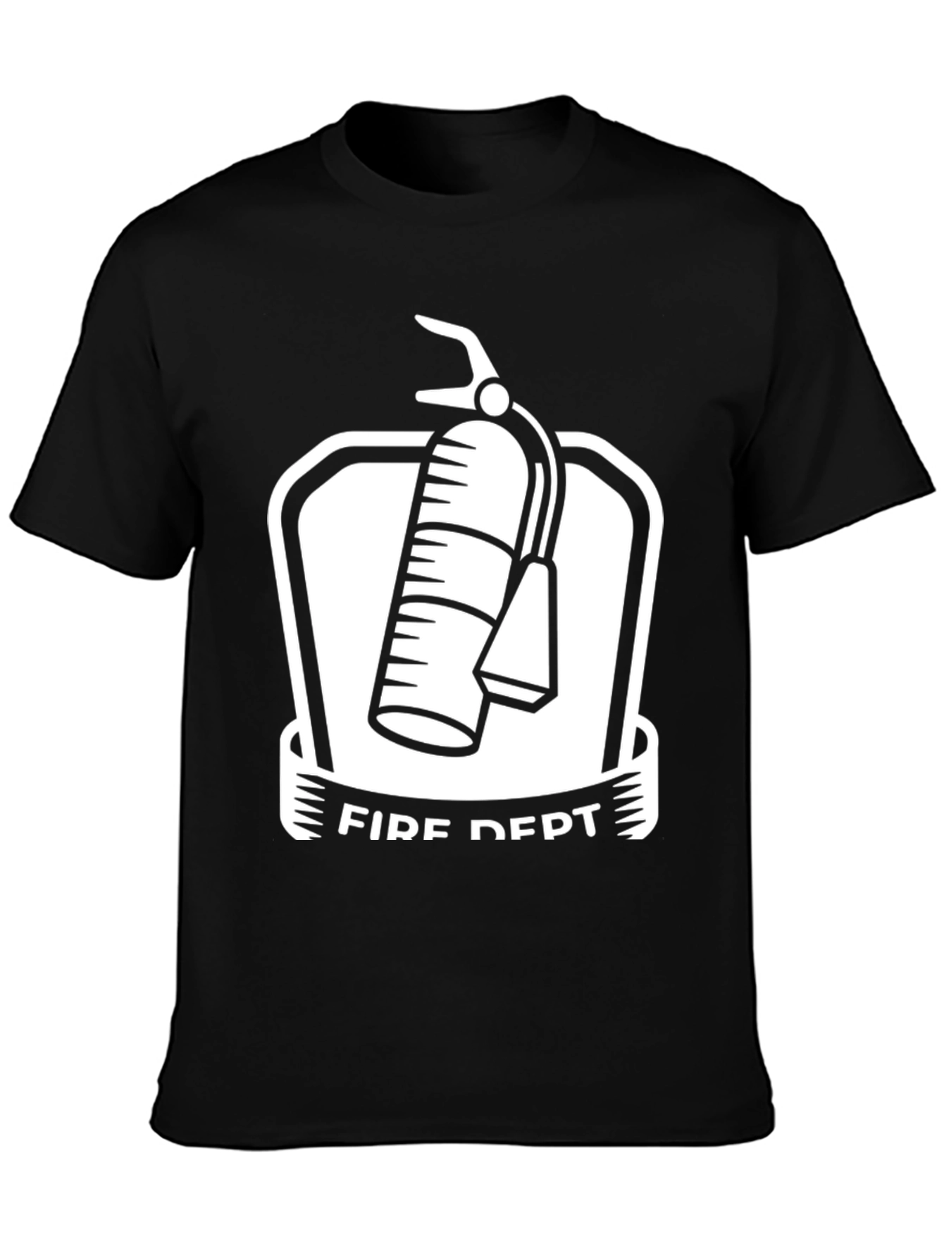 Fire Dept. Graphic Tee - Black Cotton Blend