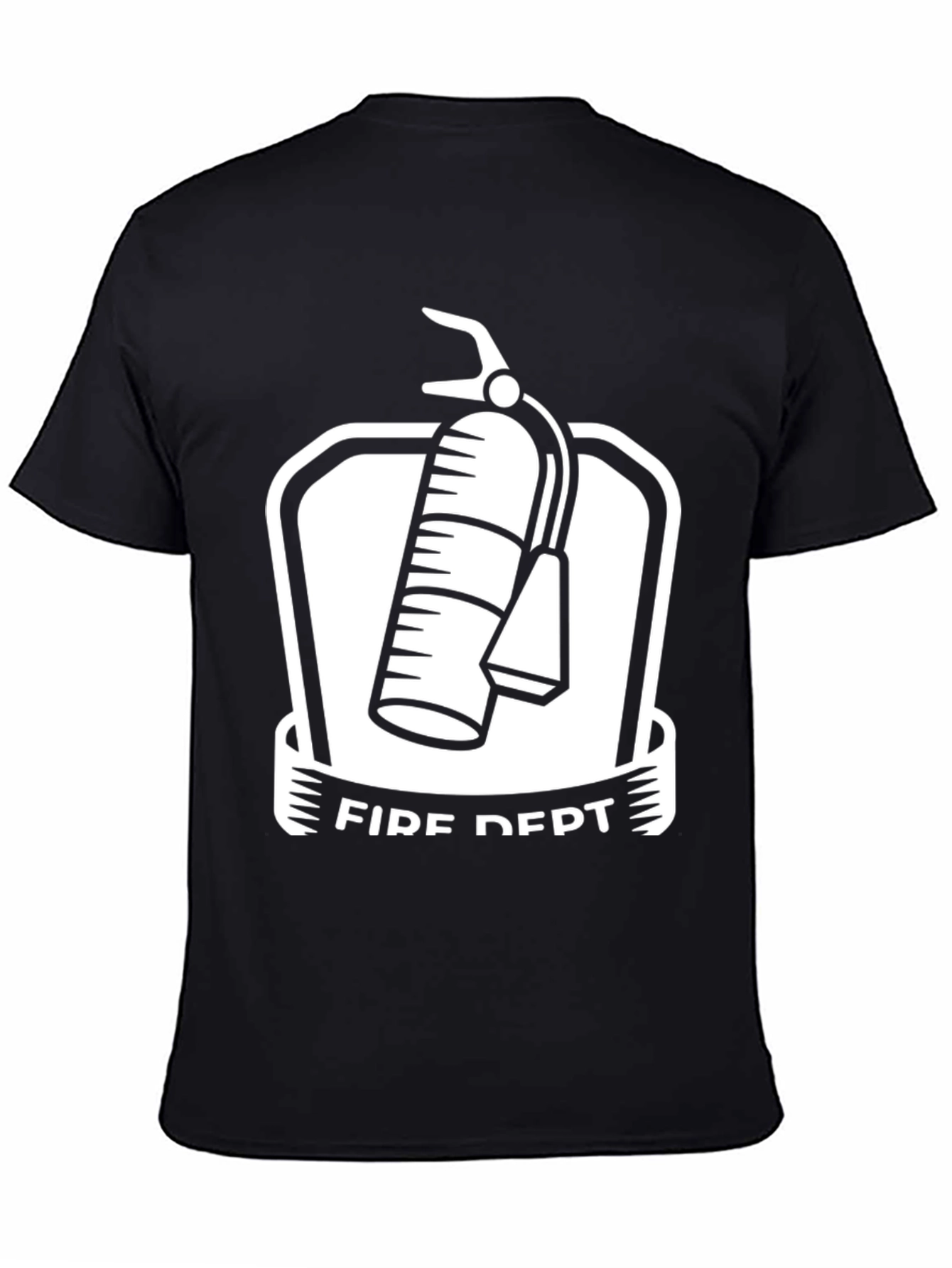 Fire Dept. Graphic Tee - Black Cotton Blend