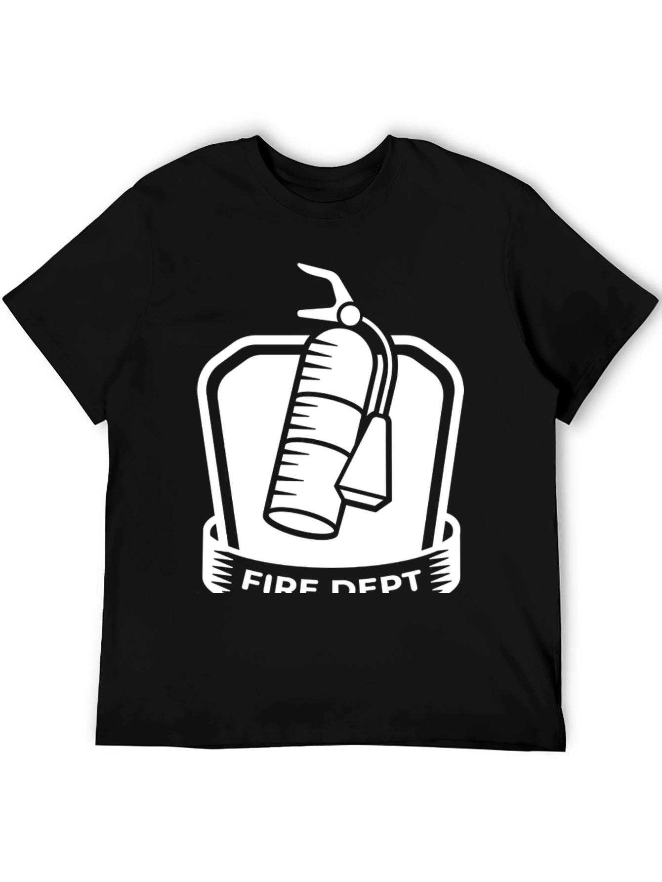 Fire Dept. Graphic Tee - Black Cotton Blend