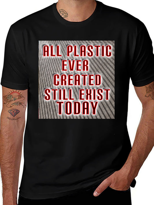 All Plastic Exists Today Graphic Tee - Black