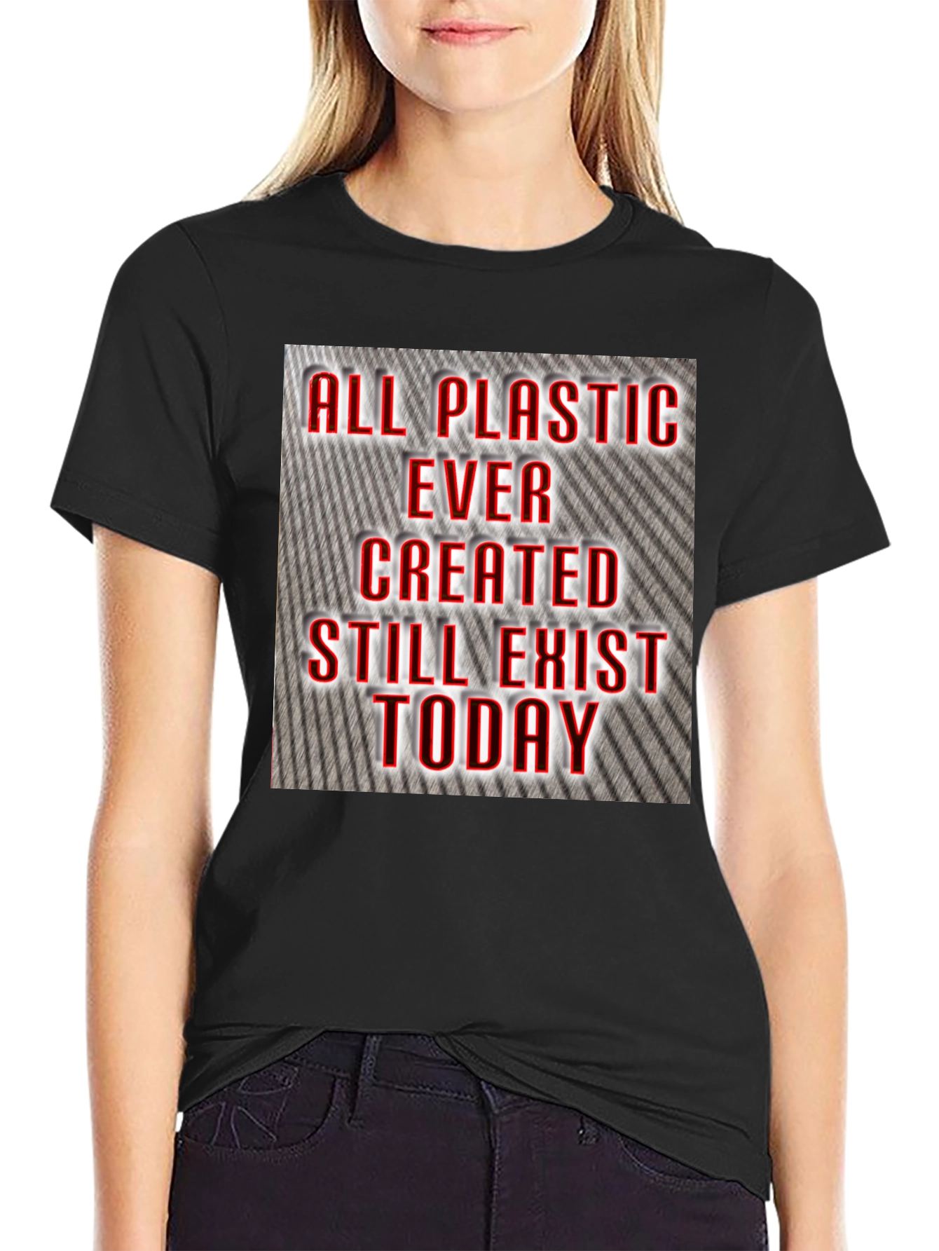 All Plastic Exists Today Graphic Tee - Black