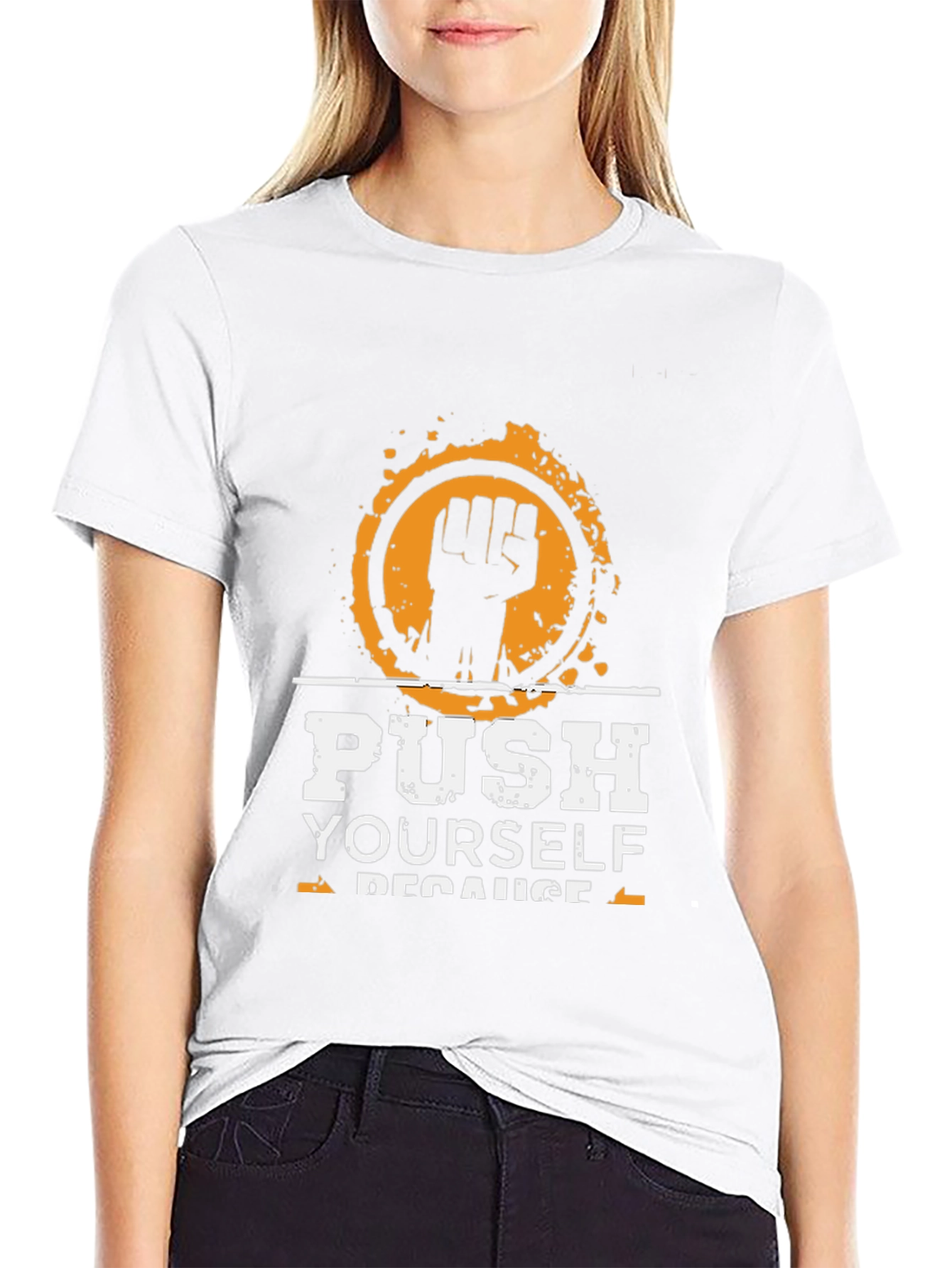Motivational Push Yourself Graphic T-Shirt