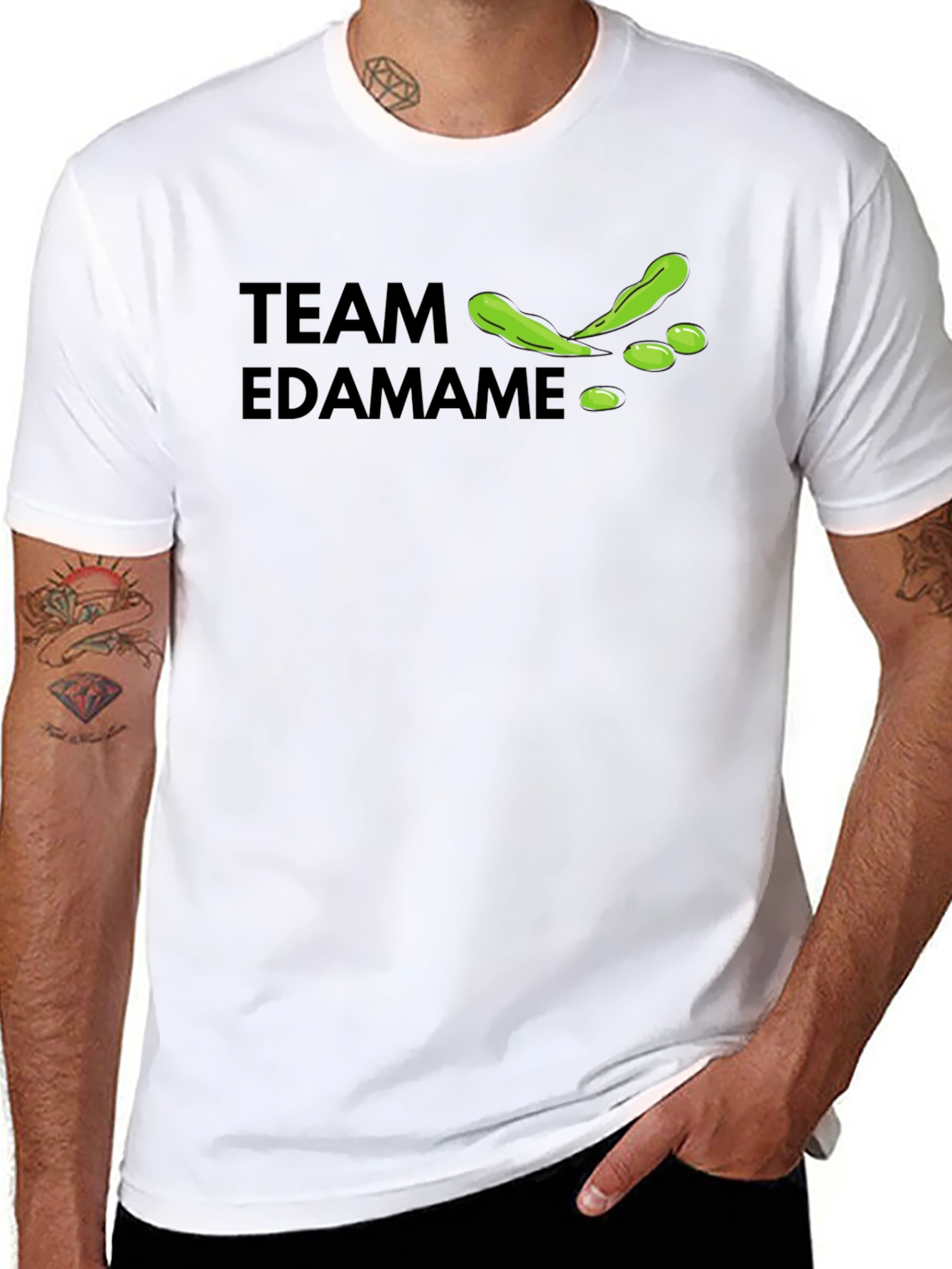 Team Edamame Graphic T-Shirt - Casual Crew Neck Tee
