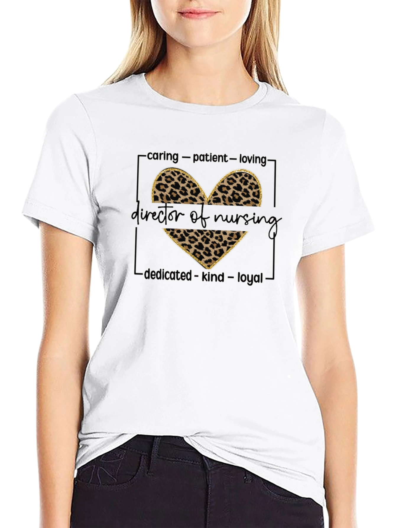 Director of Nursing Leopard Heart T-Shirt