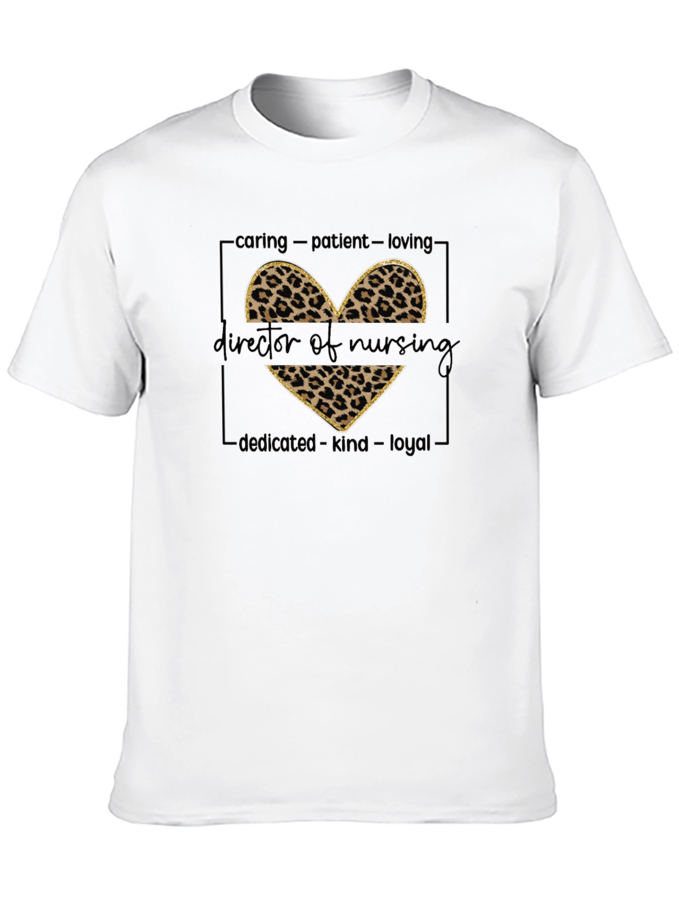 Director of Nursing Leopard Heart T-Shirt