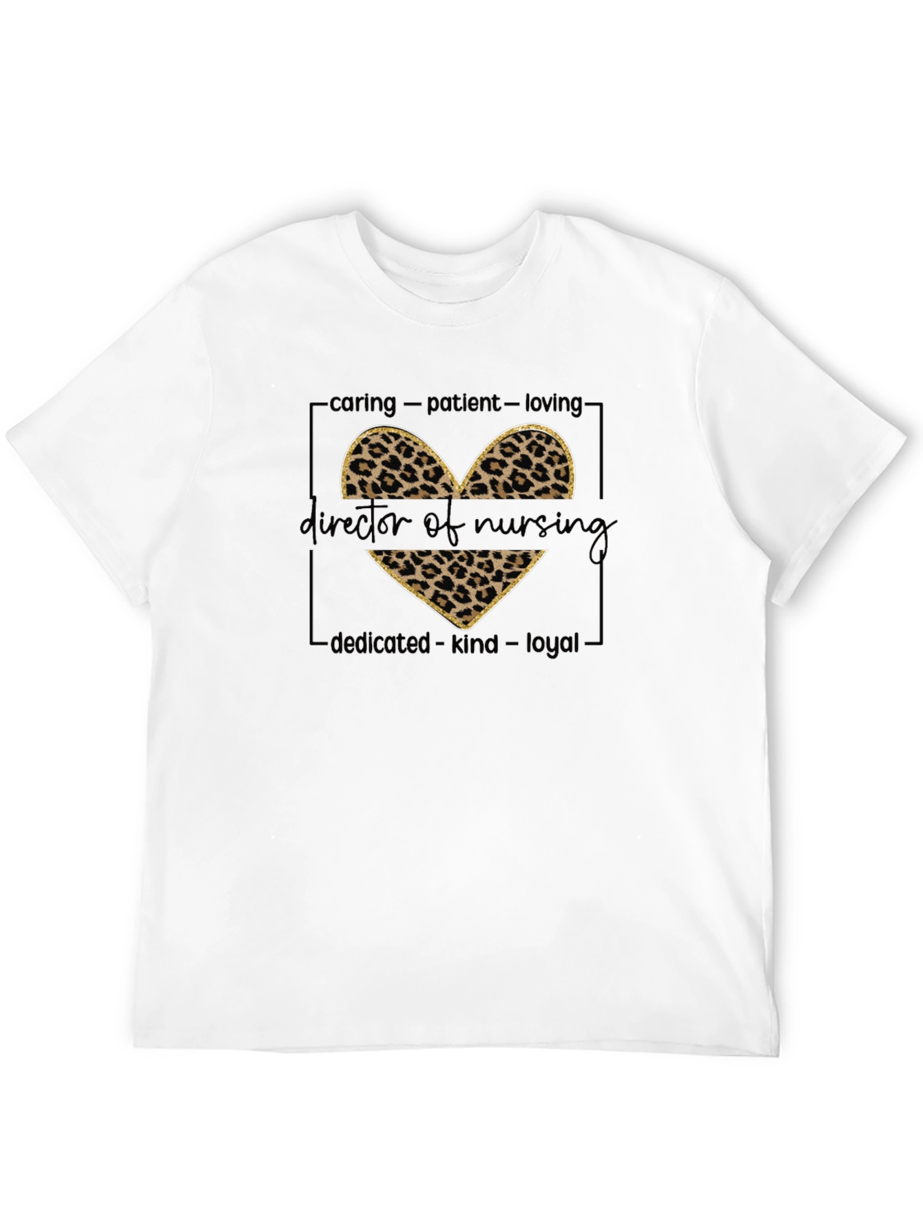 Director of Nursing Leopard Heart T-Shirt