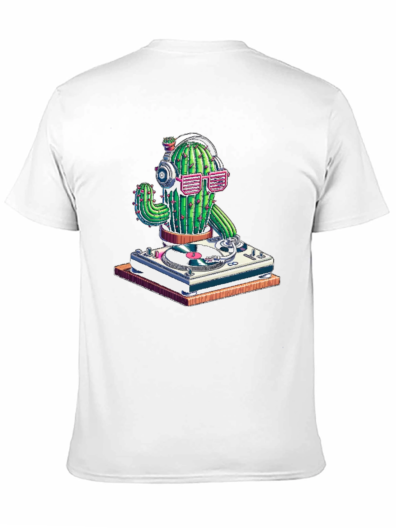 DJ Cactus Graphic T-Shirt - Turntable Cactus Tee
