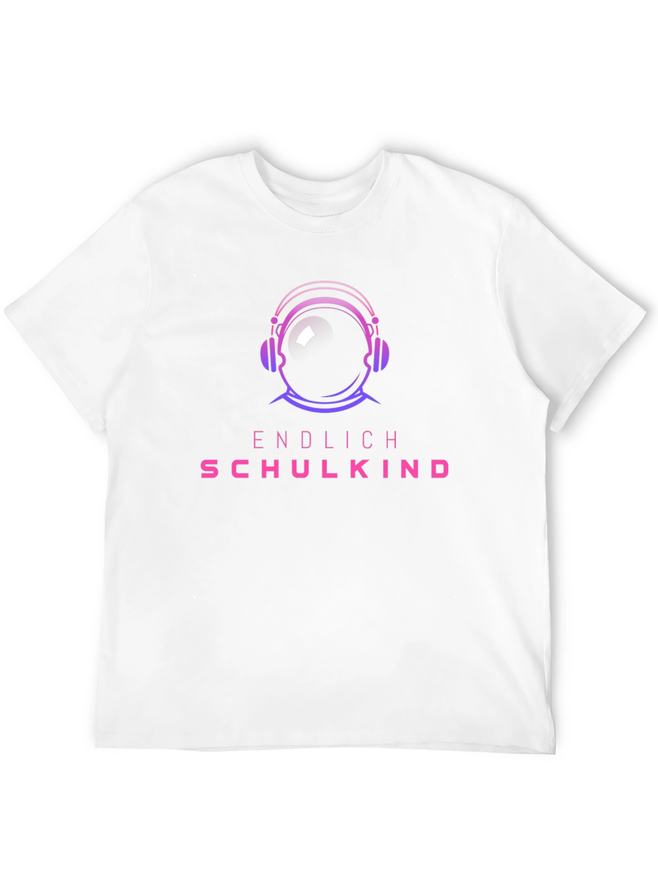 Astronaut Headphones Black T-Shirt