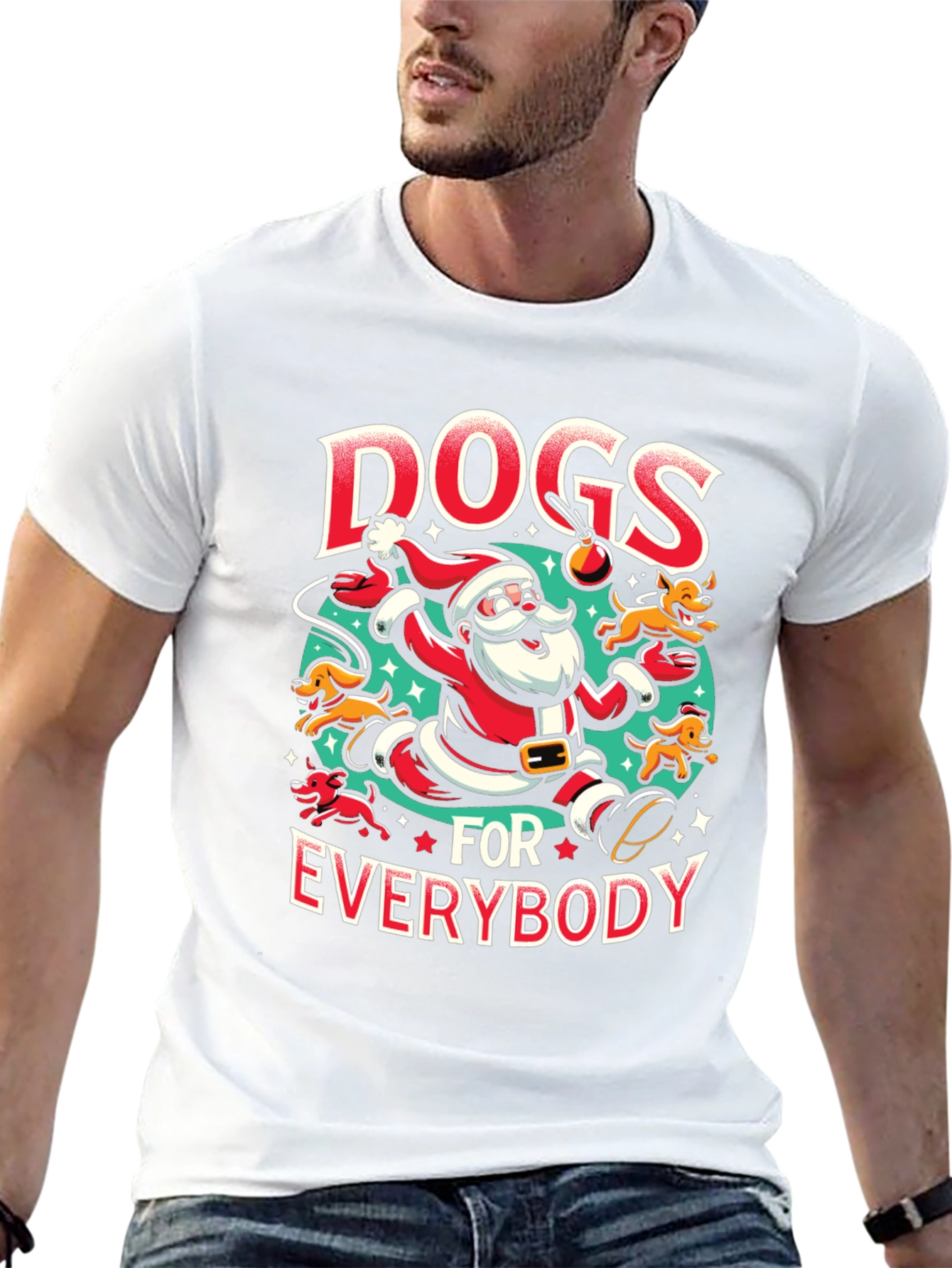 Dogs for Everybody Santa T-Shirt