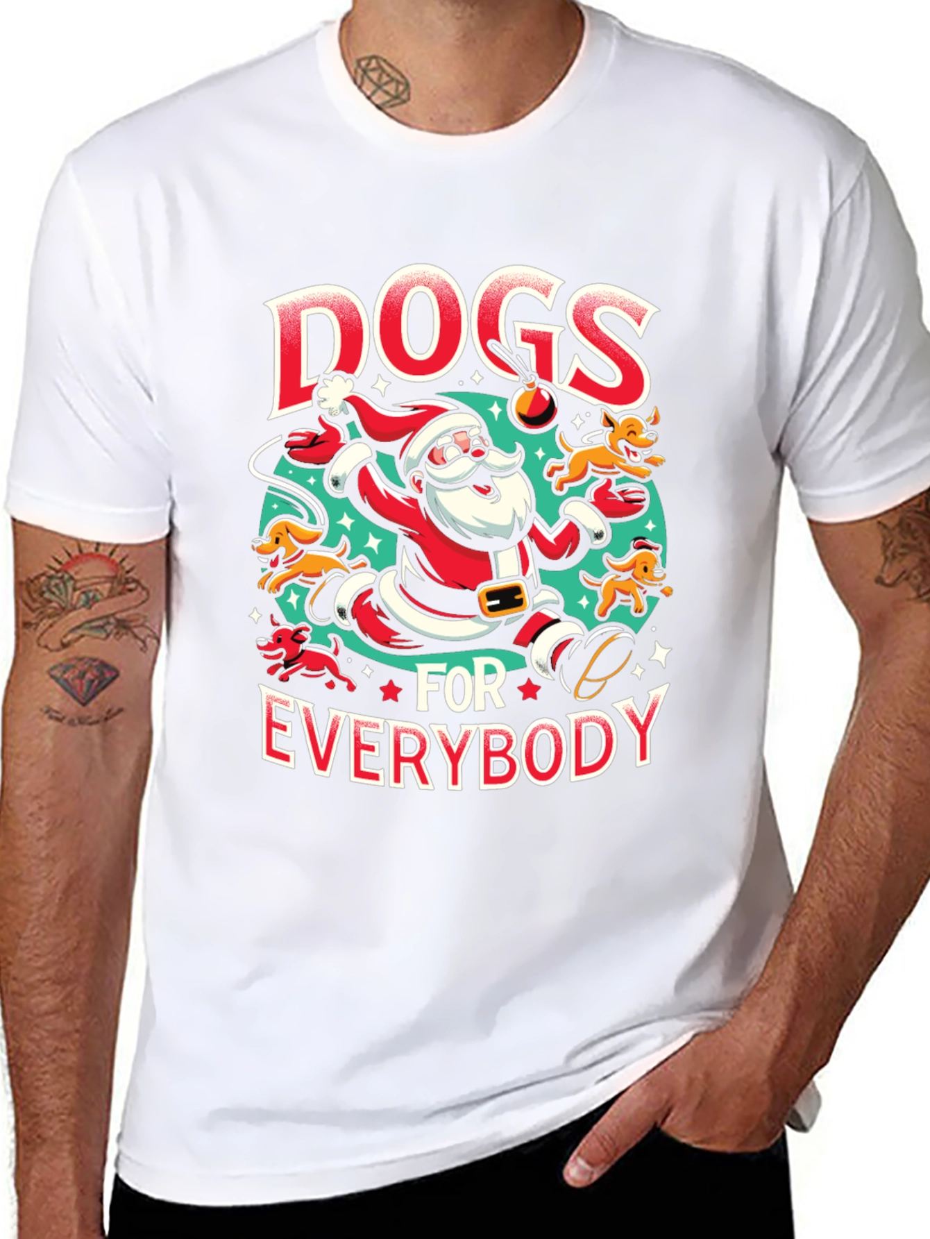 Dogs for Everybody Santa T-Shirt