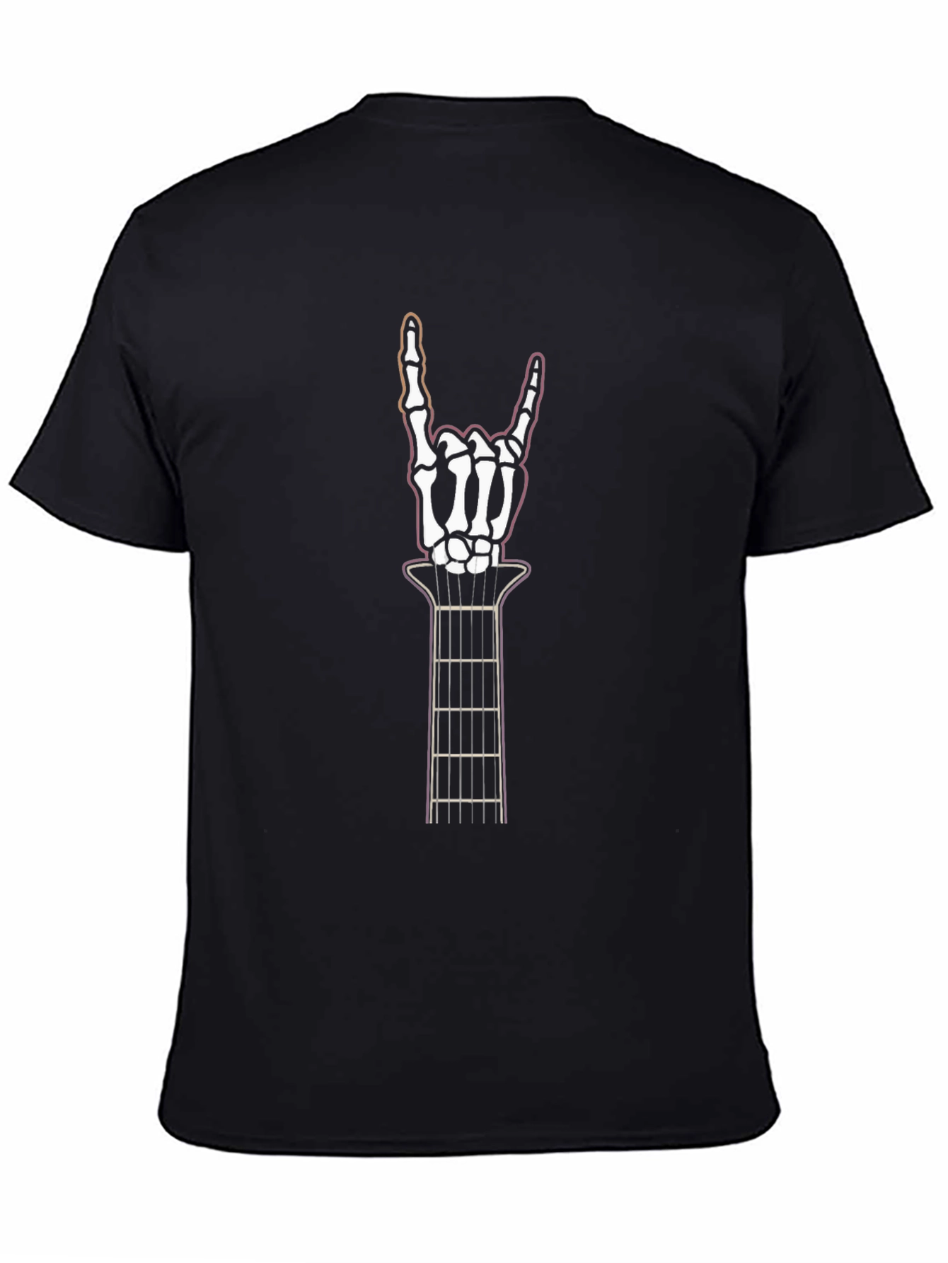 Rock On Skeleton Hand Guitar T-Shirt