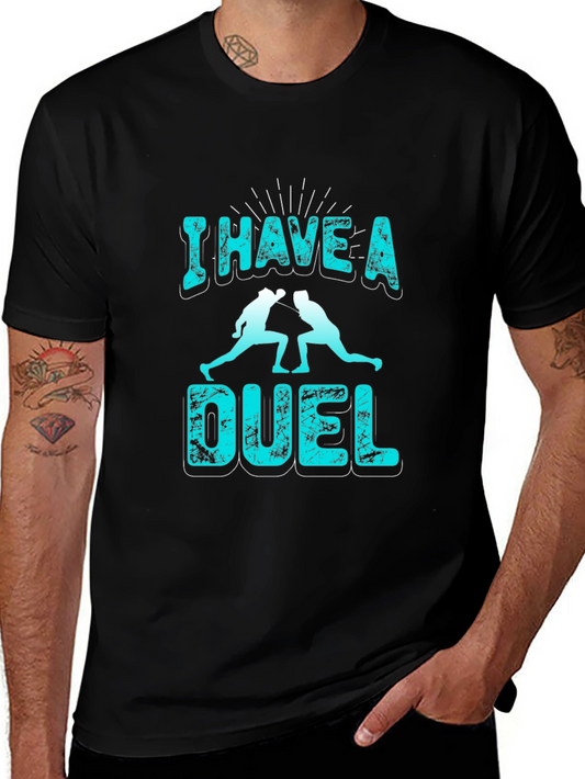I Have a Duel Graphic T-Shirt - Black