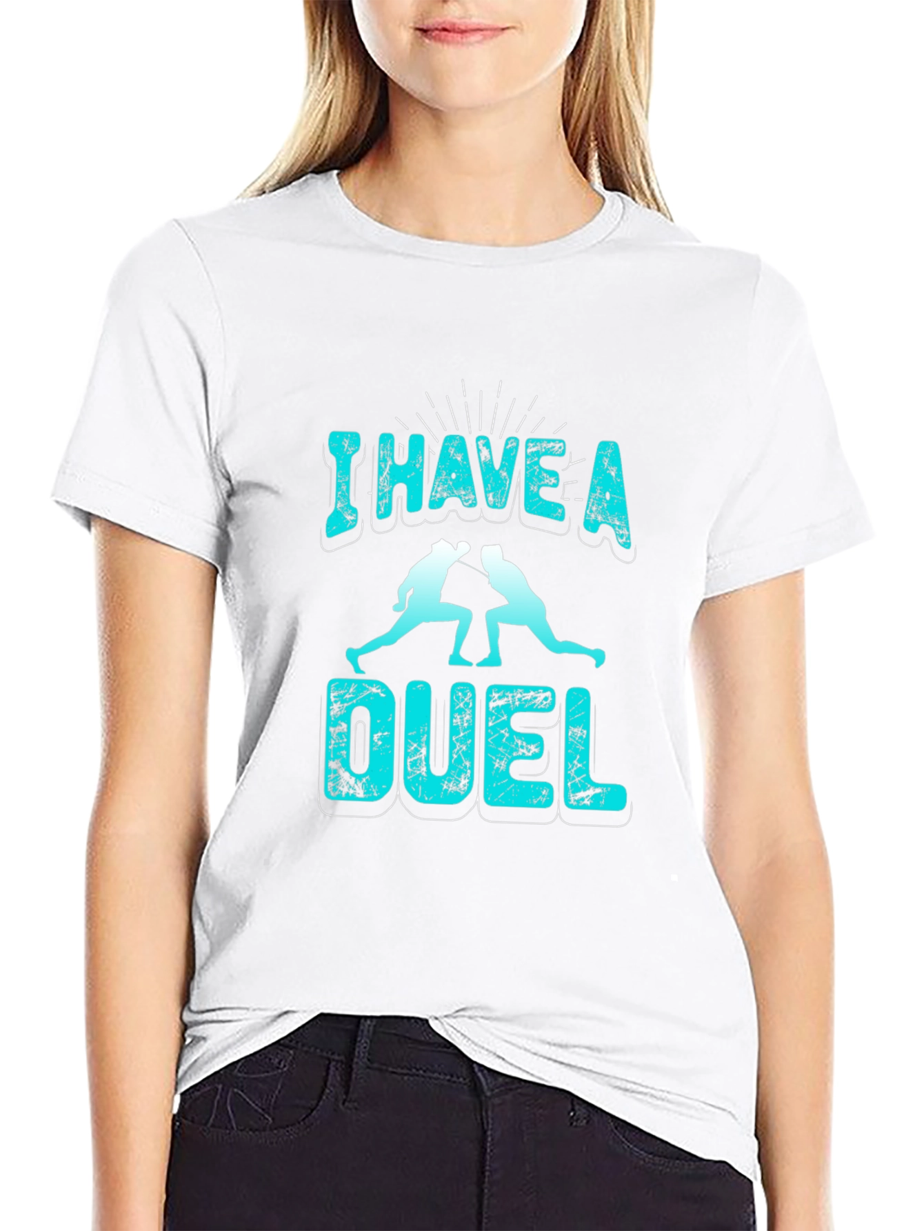 I Have a Duel Graphic T-Shirt - Black