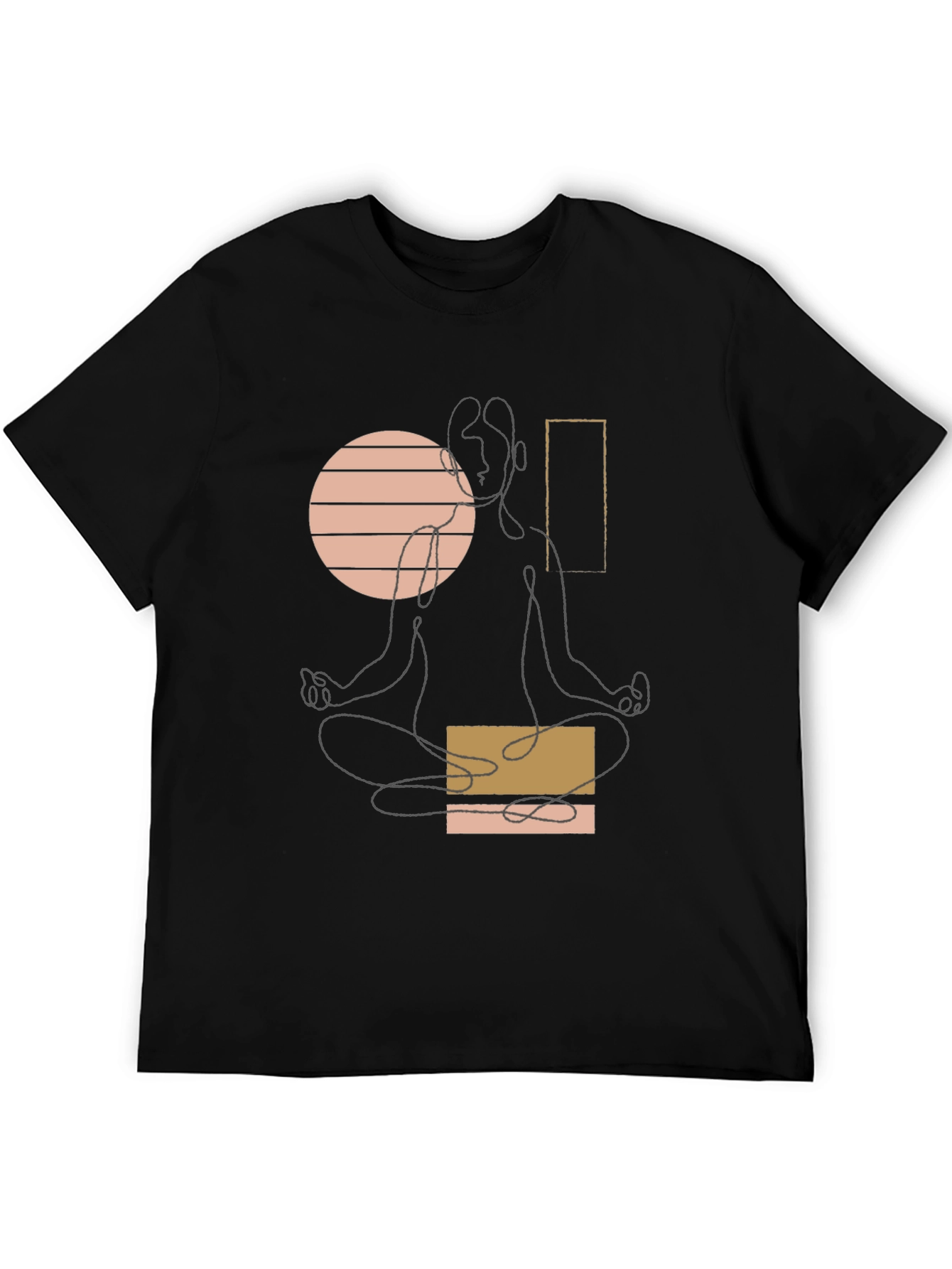 Minimalist Yoga T-Shirt - Black Graphic Tee