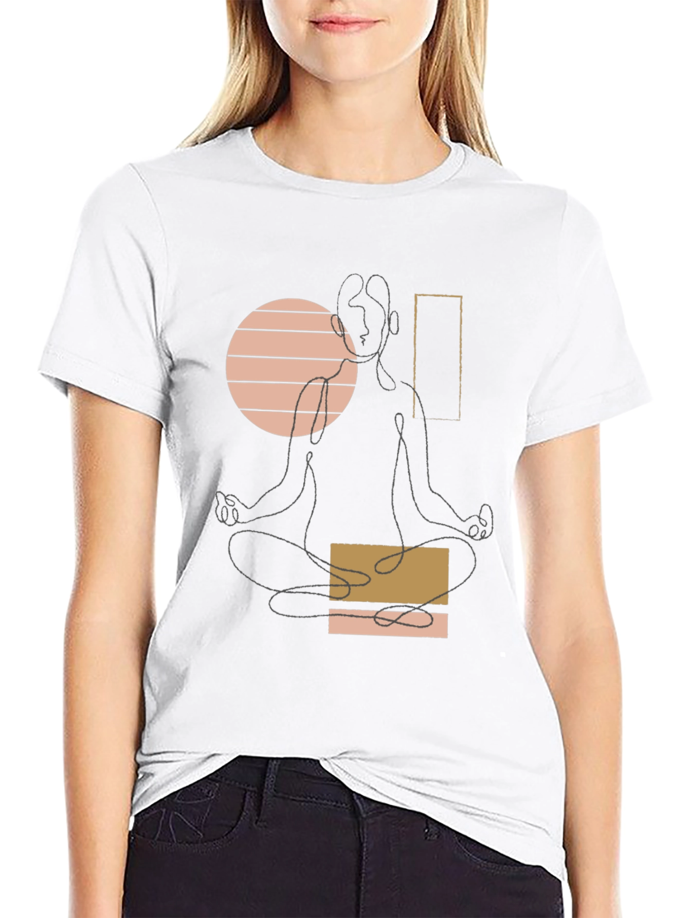 Minimalist Yoga T-Shirt - Black Graphic Tee