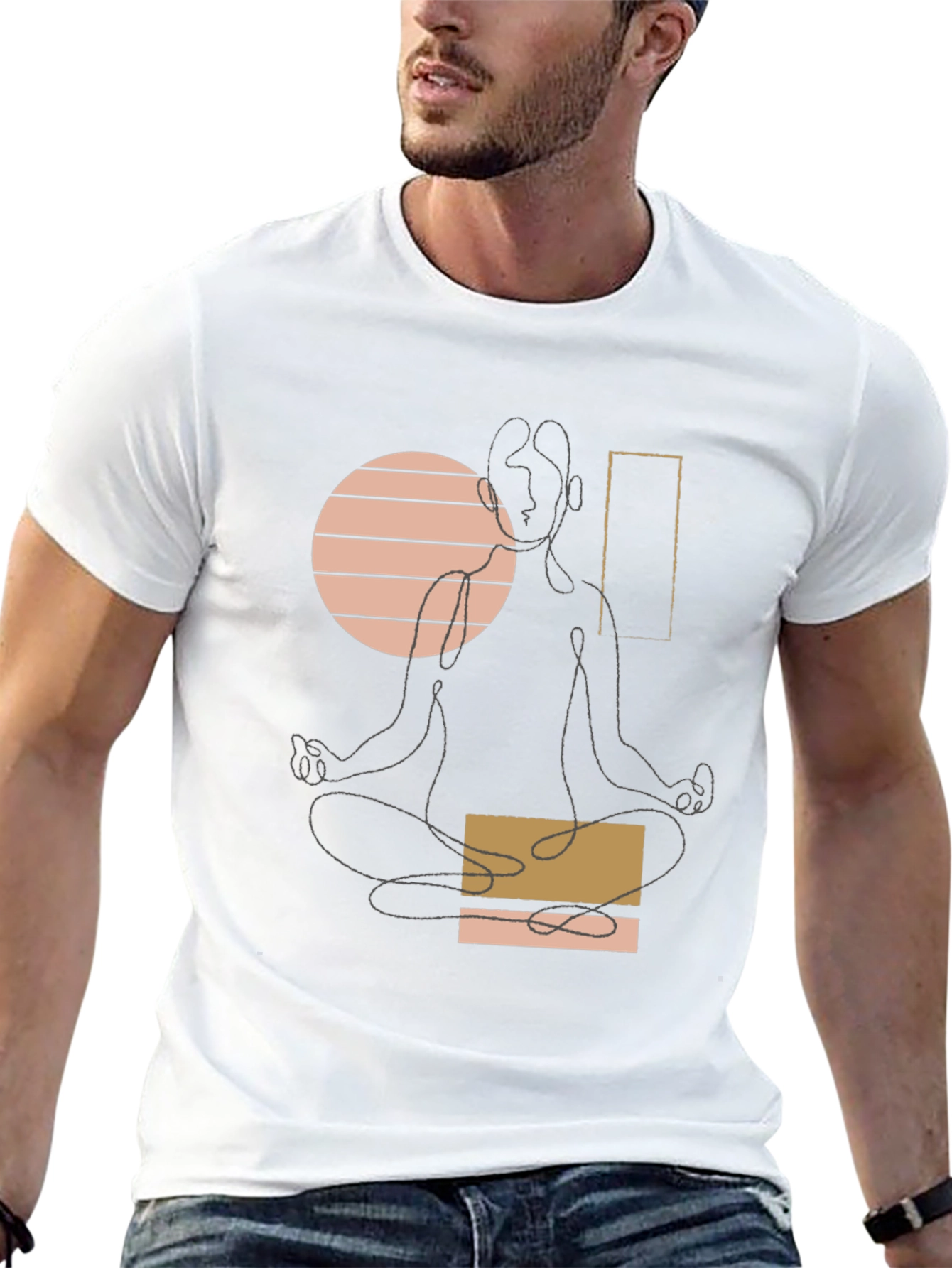 Minimalist Yoga T-Shirt - Black Graphic Tee
