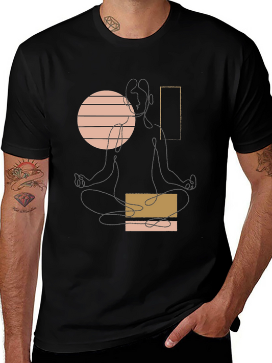 Minimalist Yoga T-Shirt - Black Graphic Tee