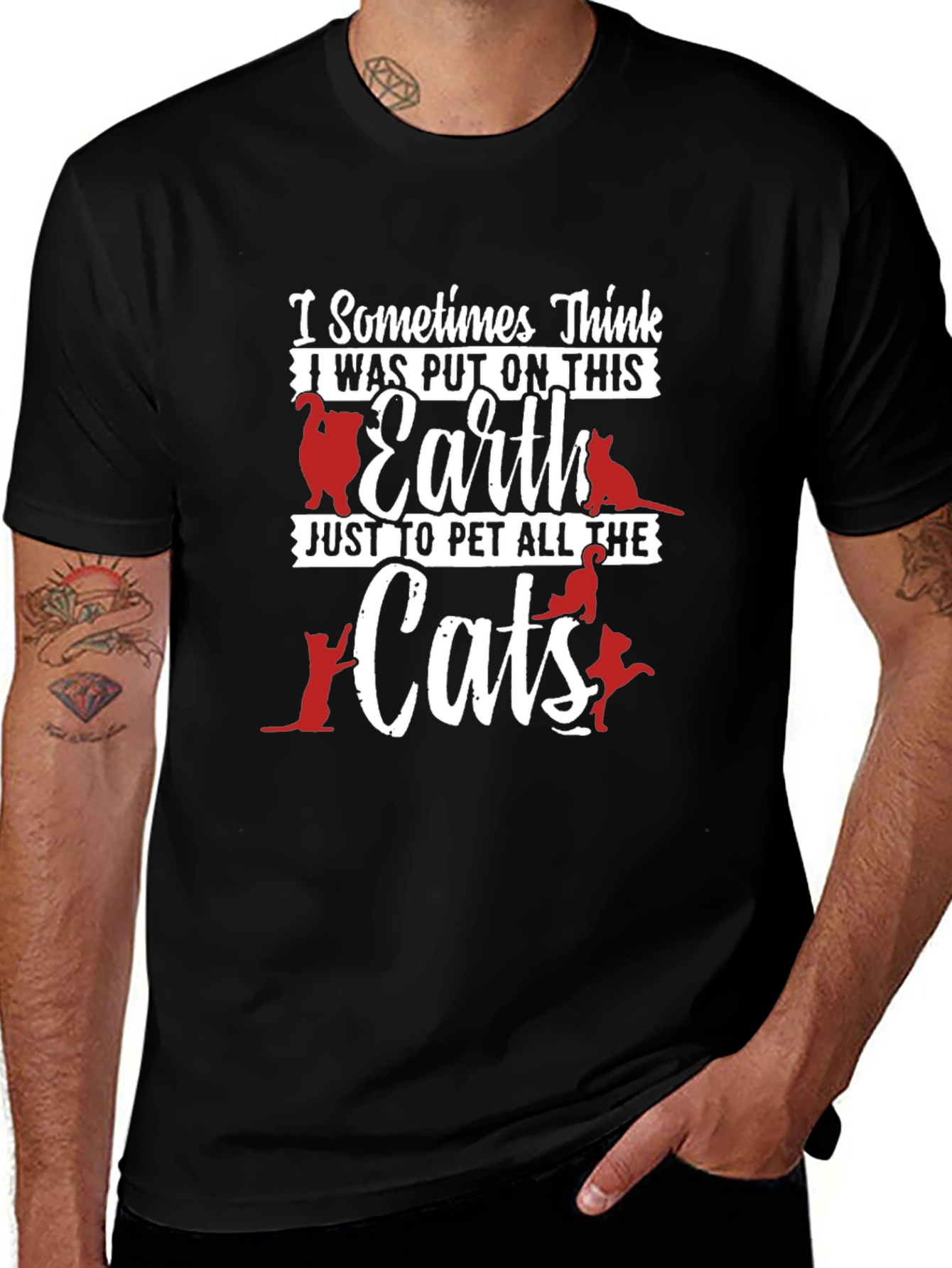 Cat Lover Graphic T-Shirt - Pet All the Cats