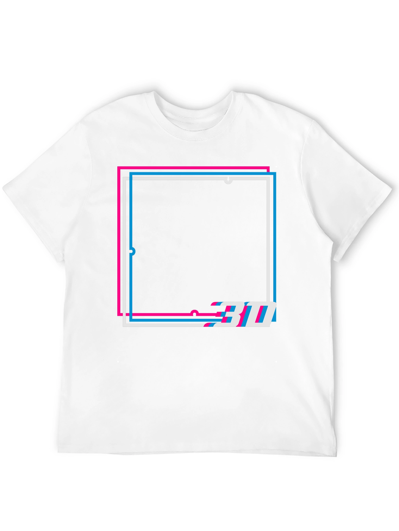 Geometric 3D Effect Graphic Tee