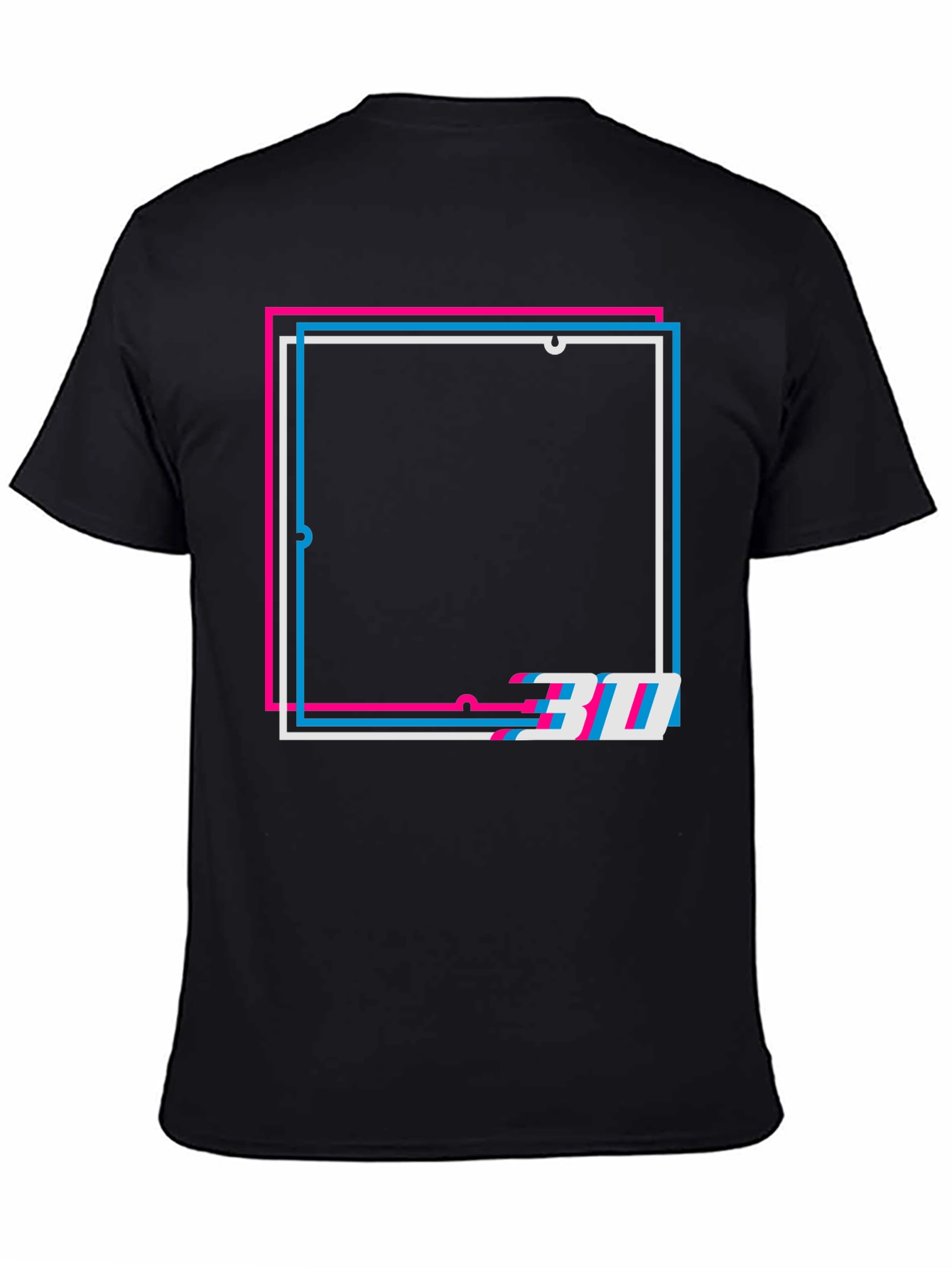 Geometric 3D Effect Graphic Tee