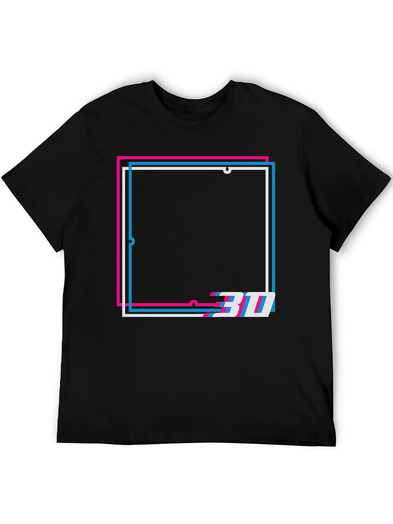 Geometric 3D Effect Graphic Tee