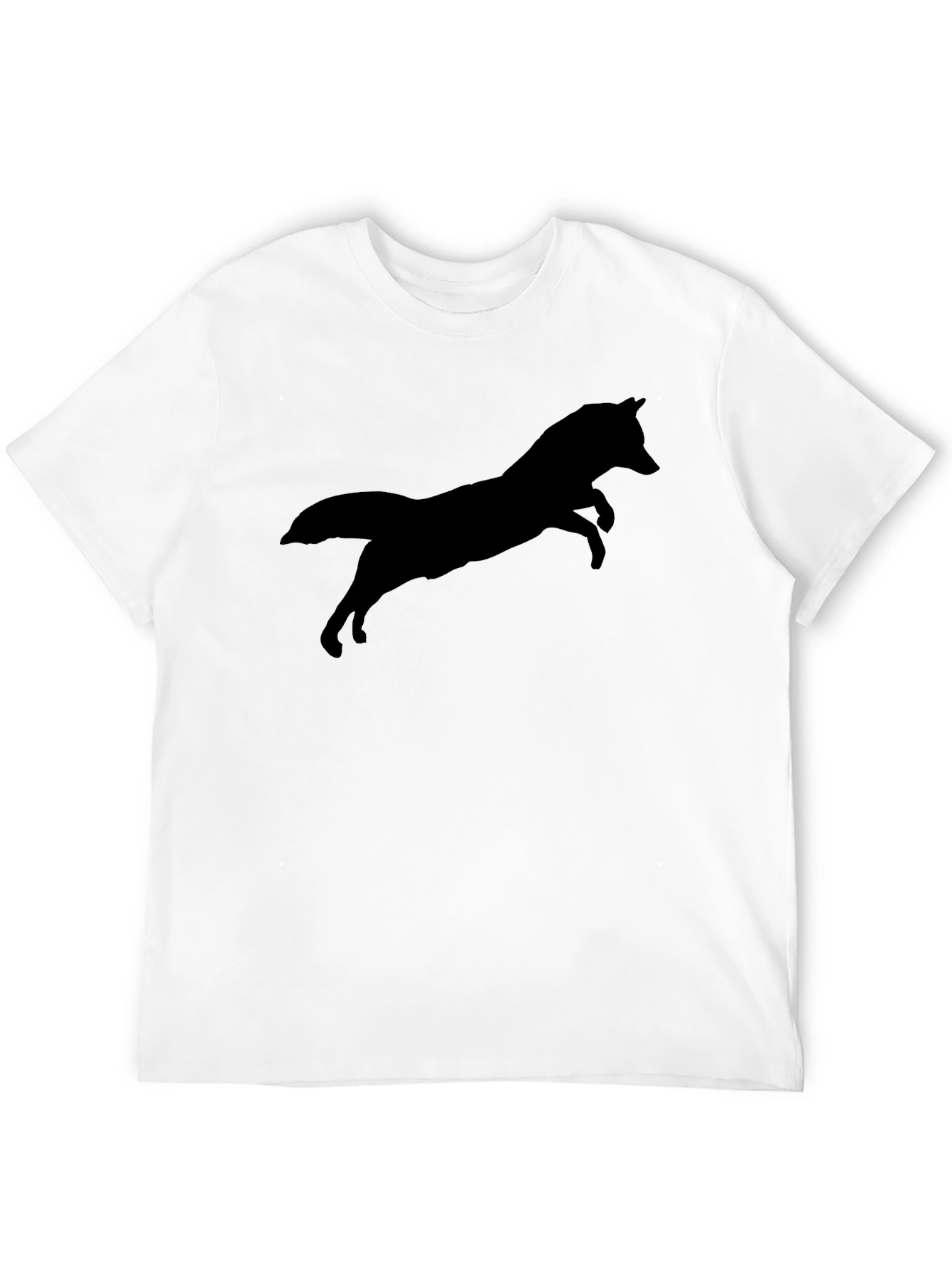 Black Fox Silhouette Mens T-Shirt