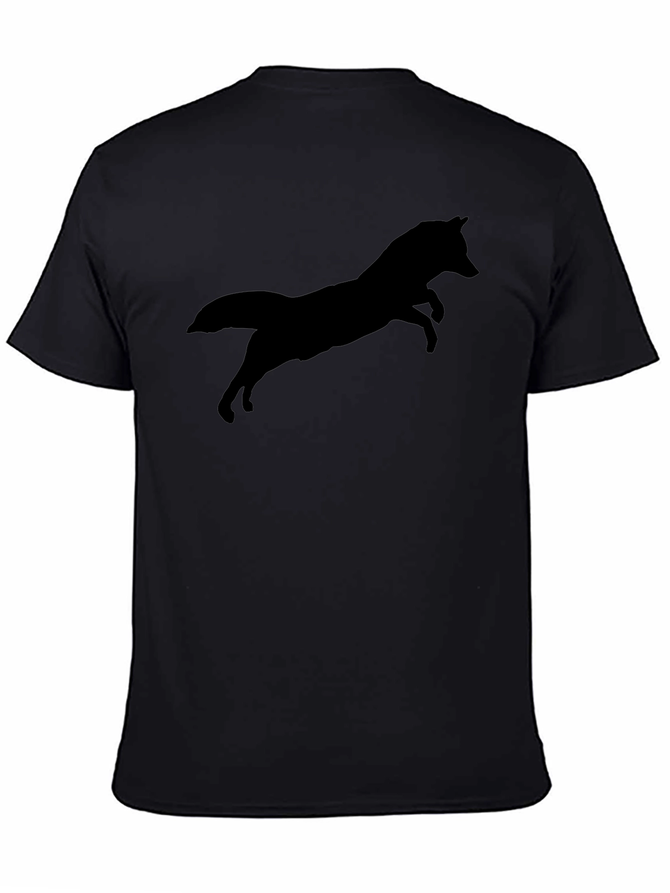 Black Fox Silhouette Mens T-Shirt