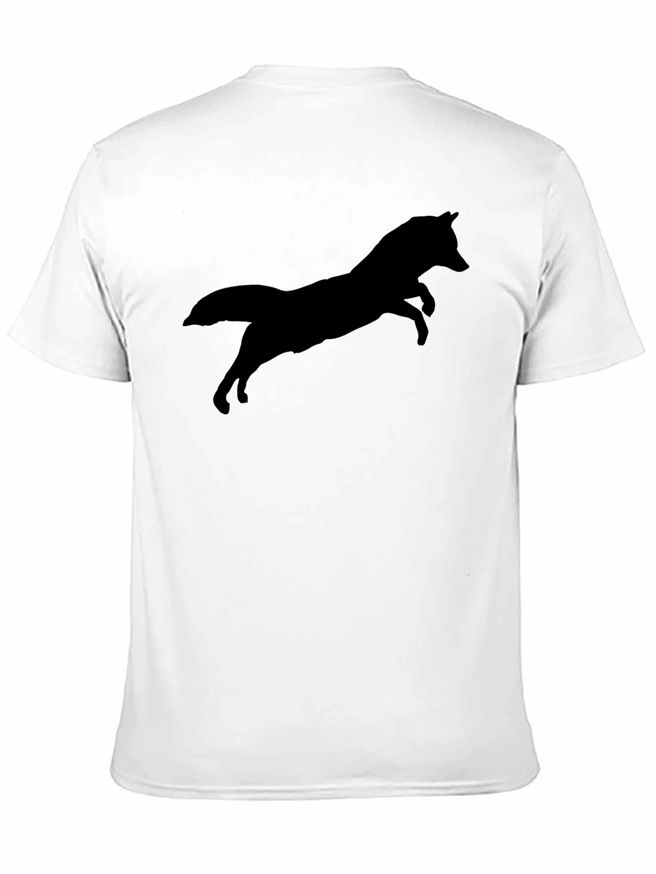 Black Fox Silhouette Mens T-Shirt