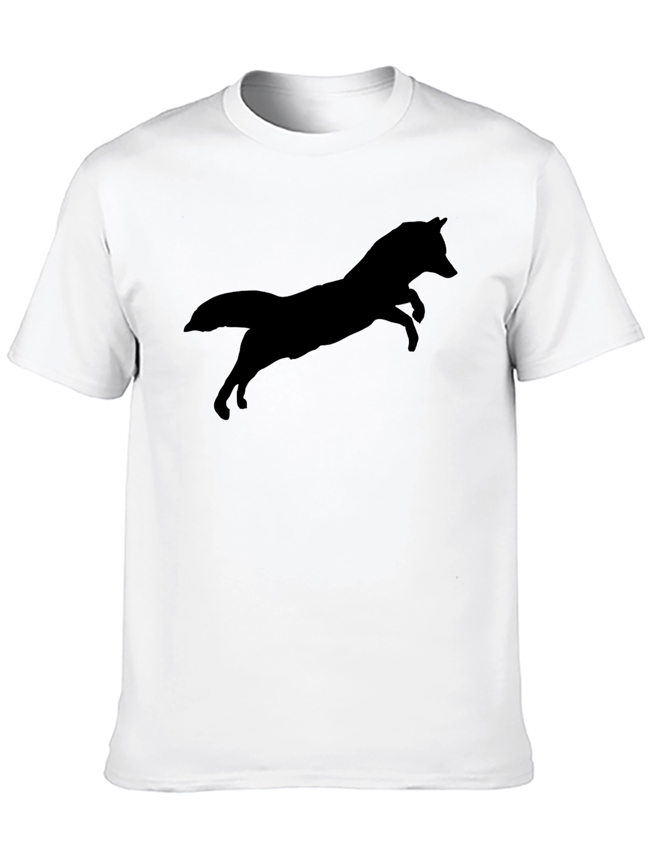 Black Fox Silhouette Mens T-Shirt