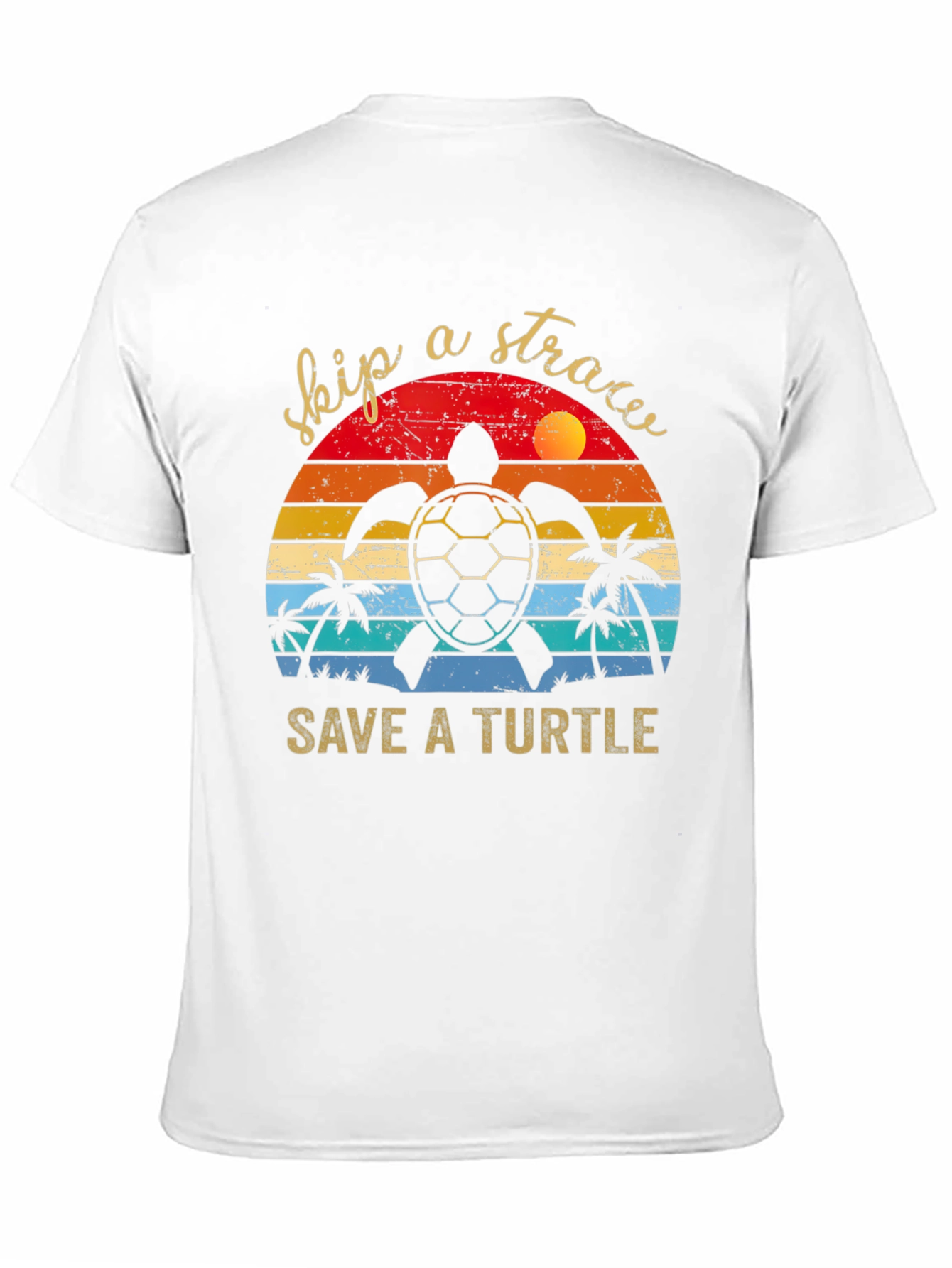 Skip a Straw Save a Turtle Tee