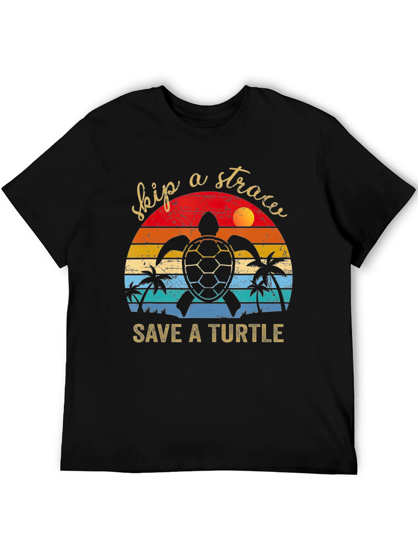 Skip a Straw Save a Turtle Tee