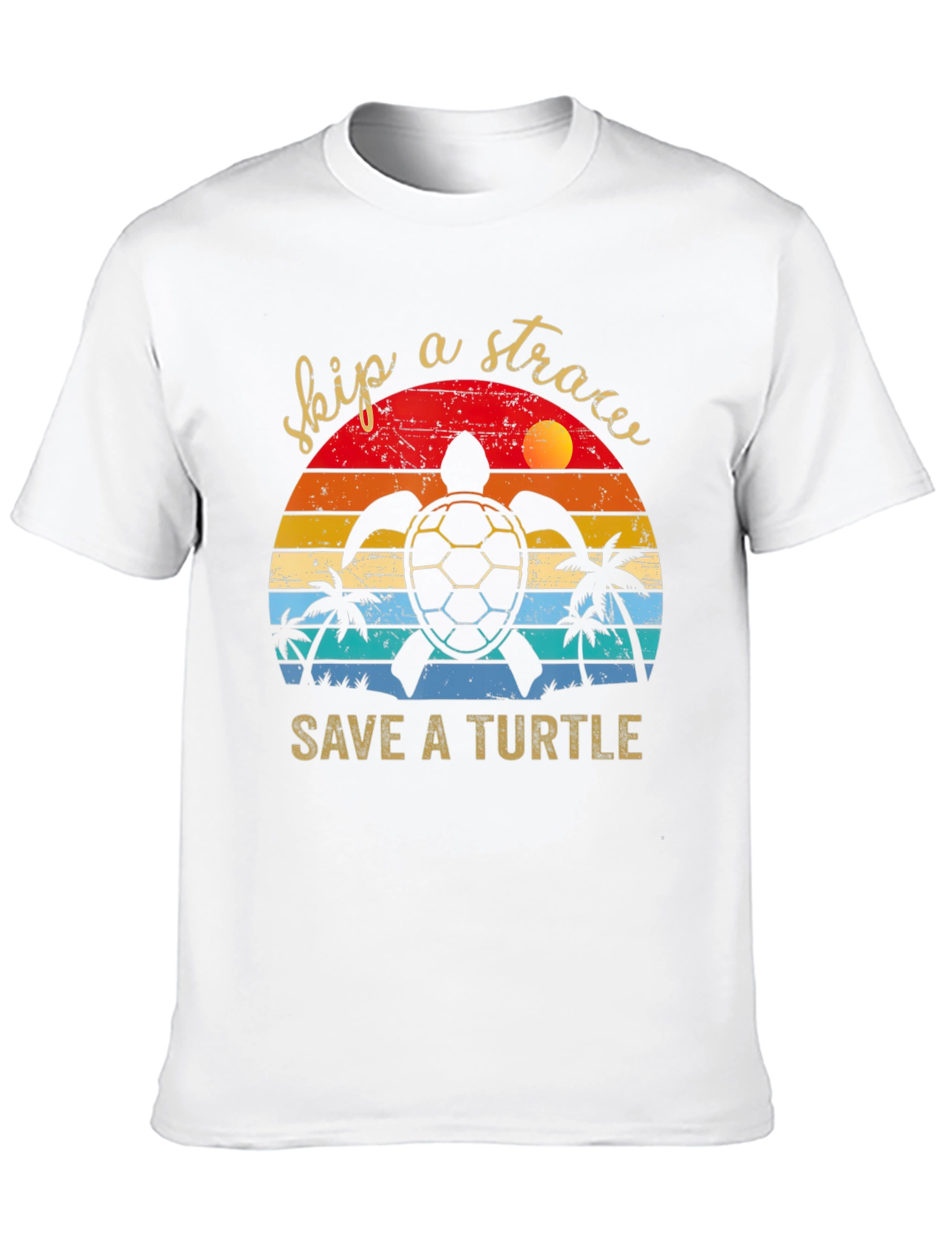 Skip a Straw Save a Turtle Tee