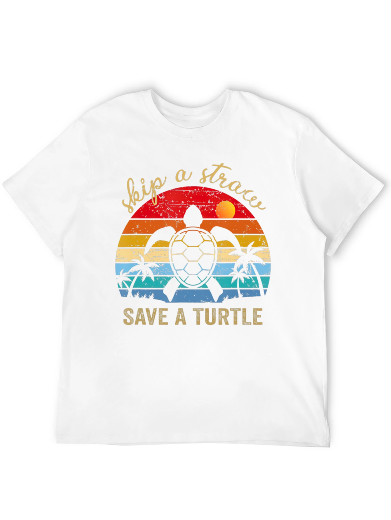 Skip a Straw Save a Turtle Tee