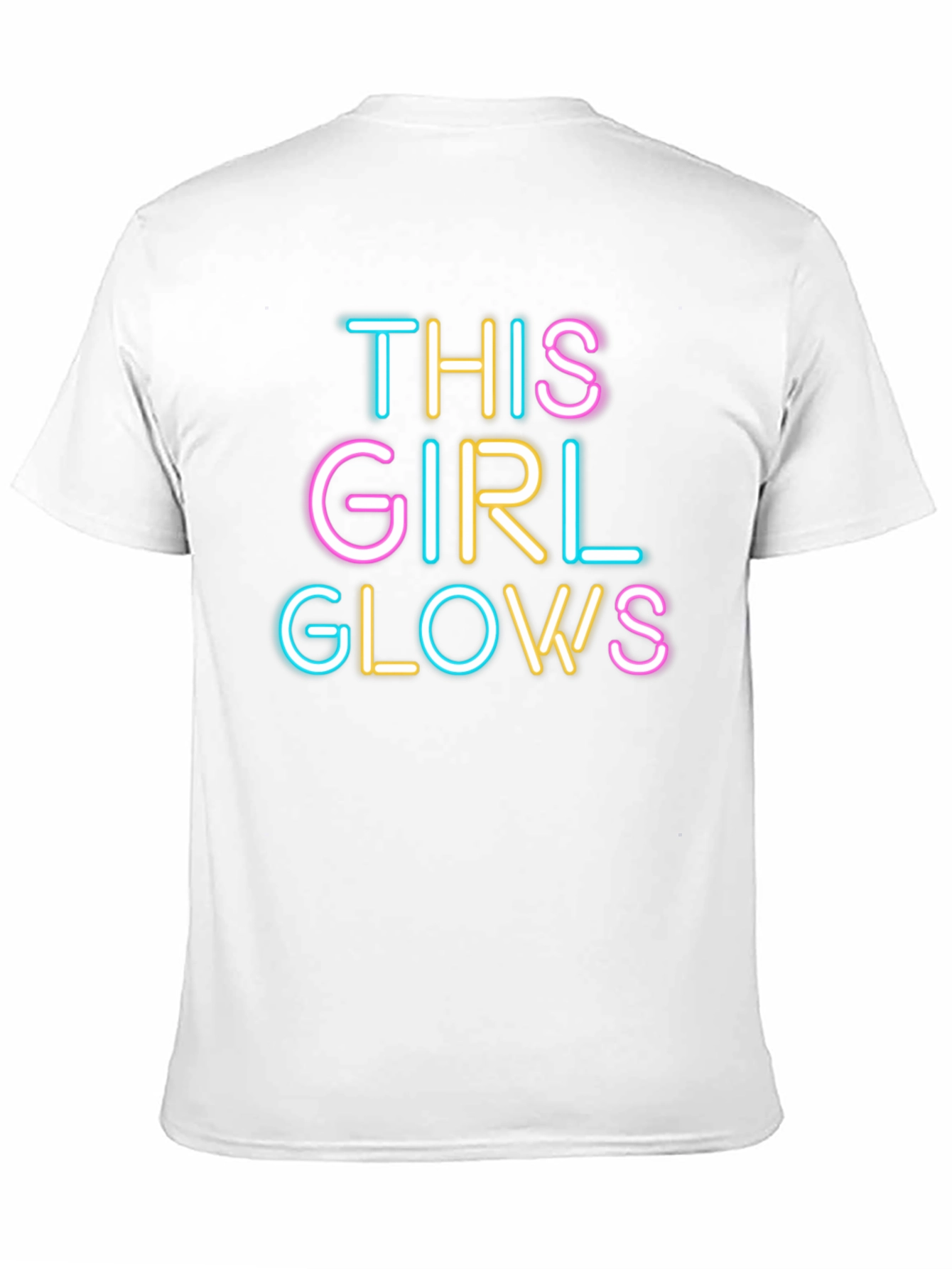 This Girl Glows Black Crew Neck Graphic Tee