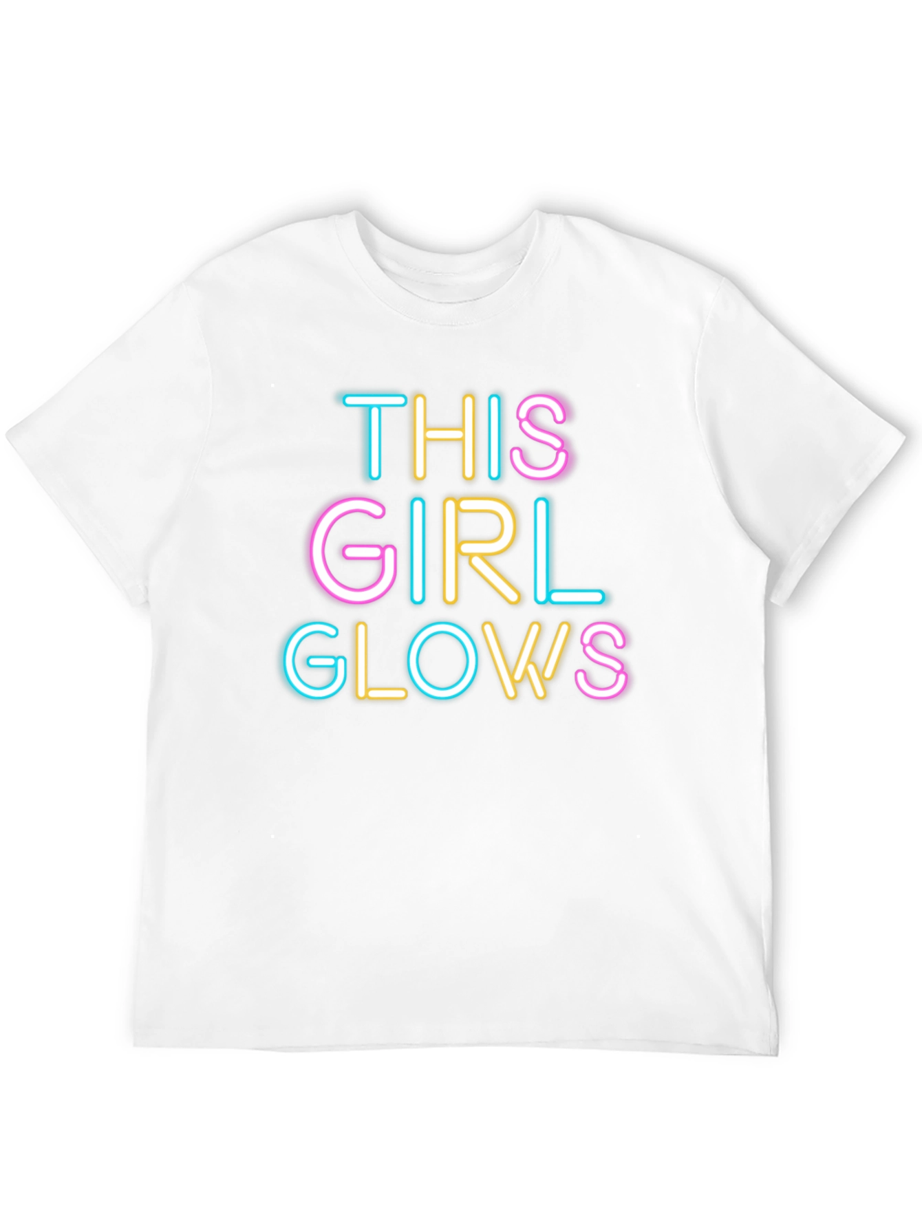 This Girl Glows Black Crew Neck Graphic Tee