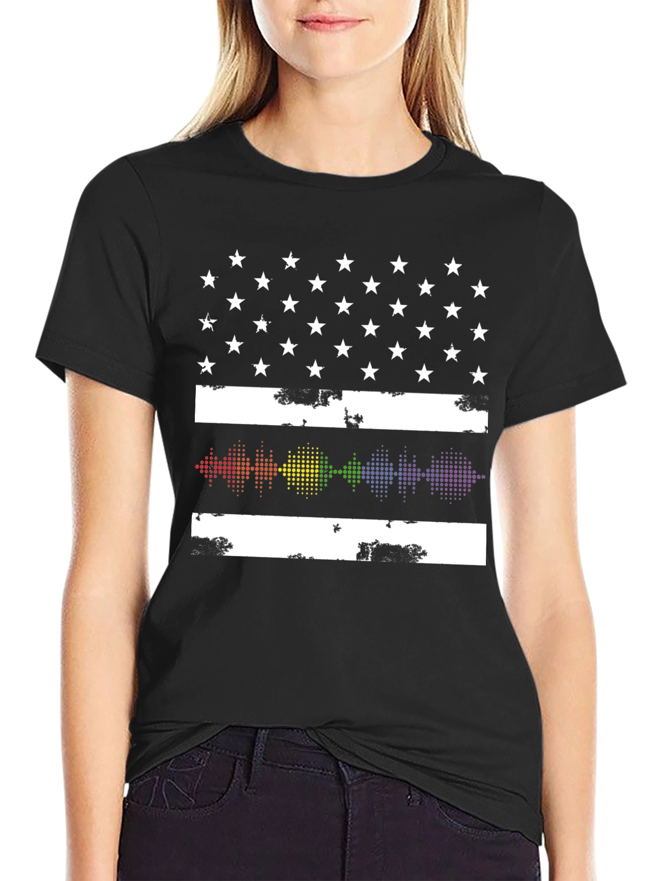 LGBTQ+ American Flag Pride T-Shirt