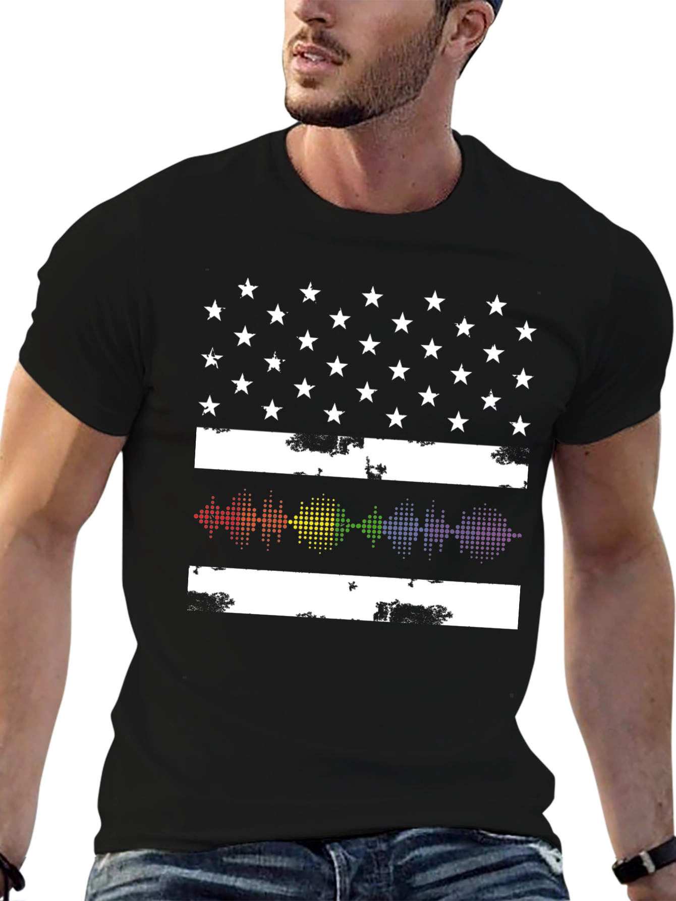 LGBTQ+ American Flag Pride T-Shirt