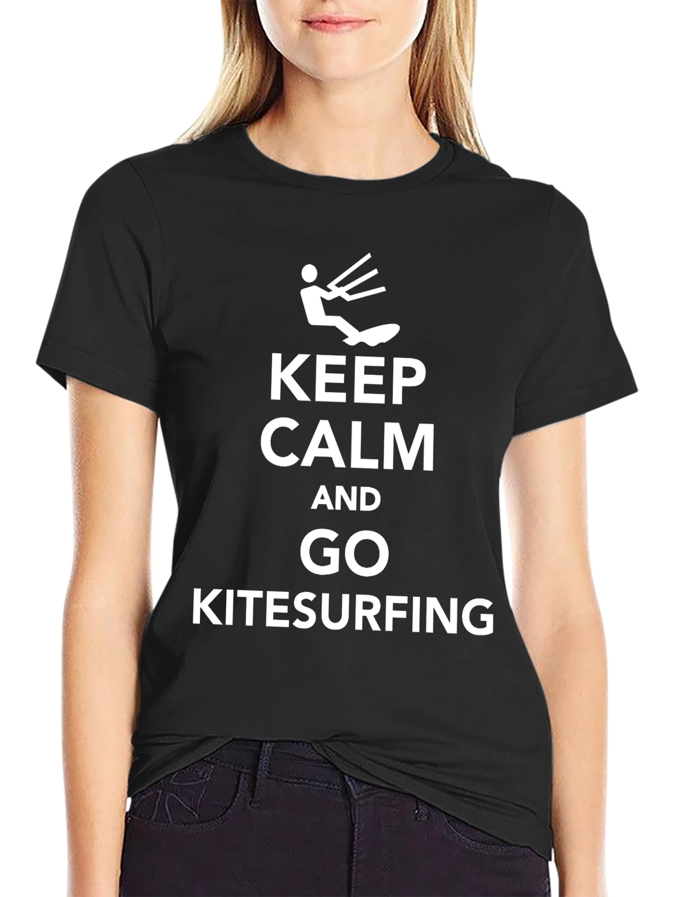 Keep Calm Kitesurfing Graphic T-Shirt